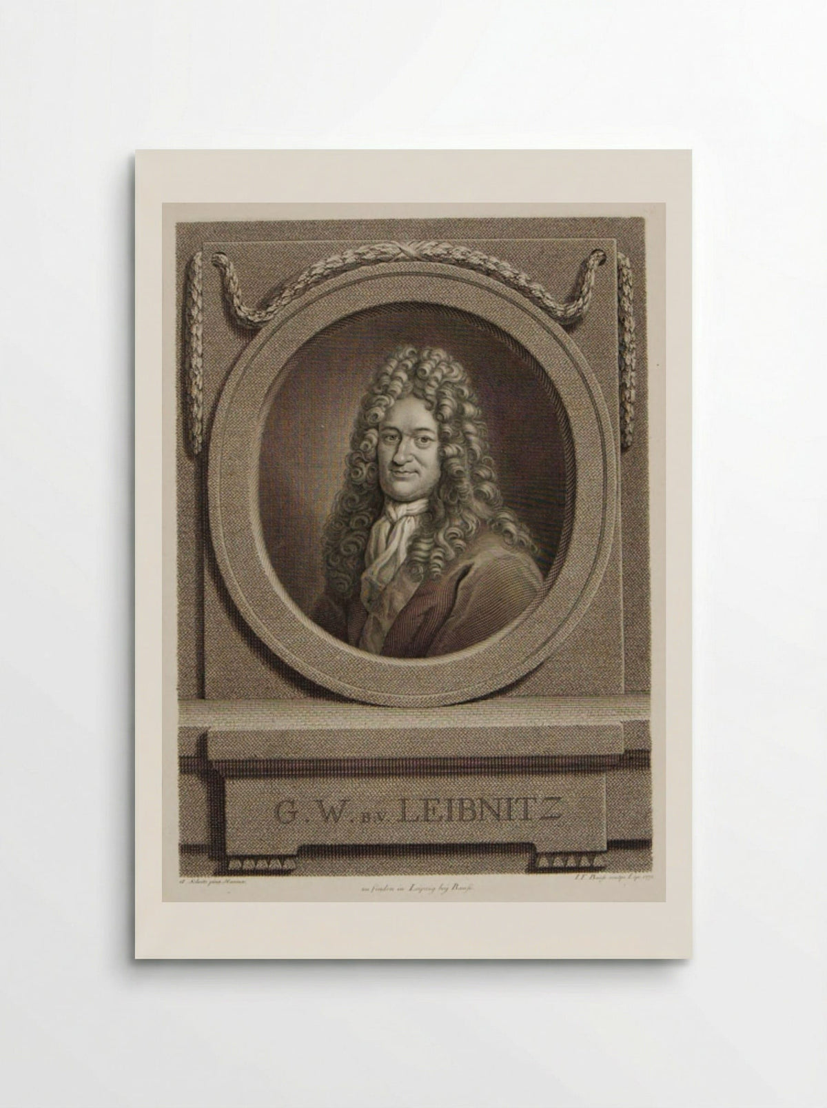 Gottfried Wilhelm, Freiherr von Leibniz - Johann Friedrich Bause - Poster