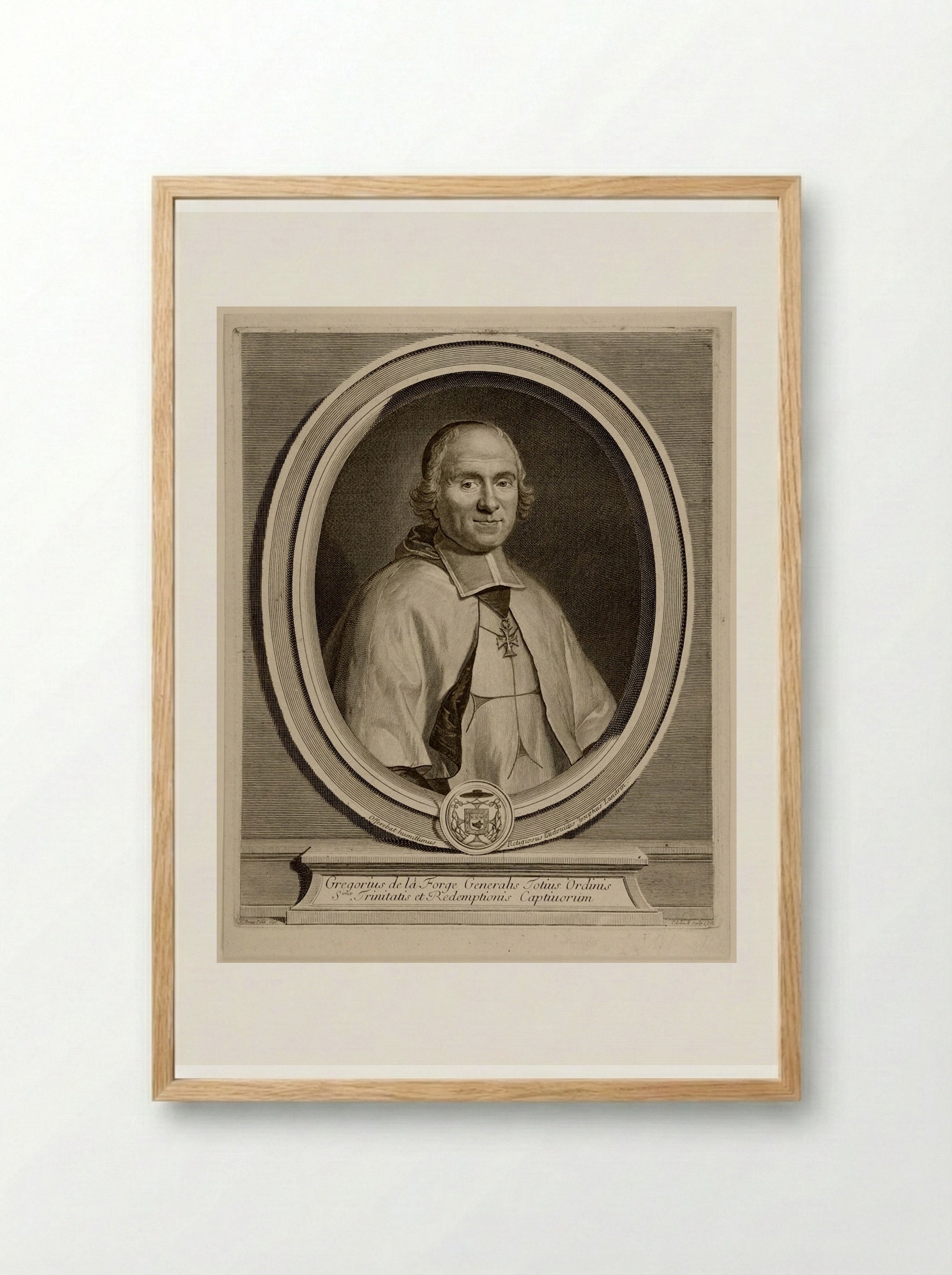 Grégoire de la Forge - Gérard Edelinck - Framed Print Wood