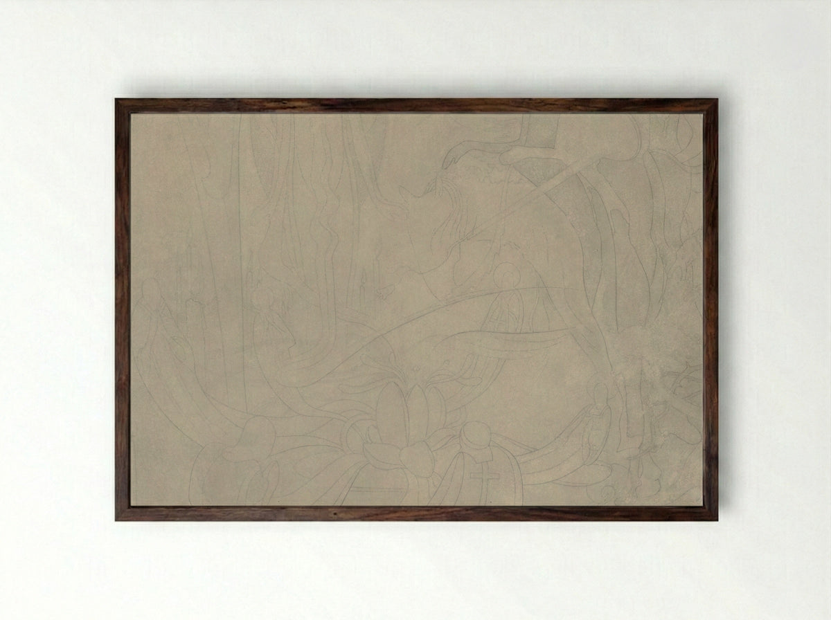 Graalridders - Johan Thorn Prikker - Framed Print Dark Wood