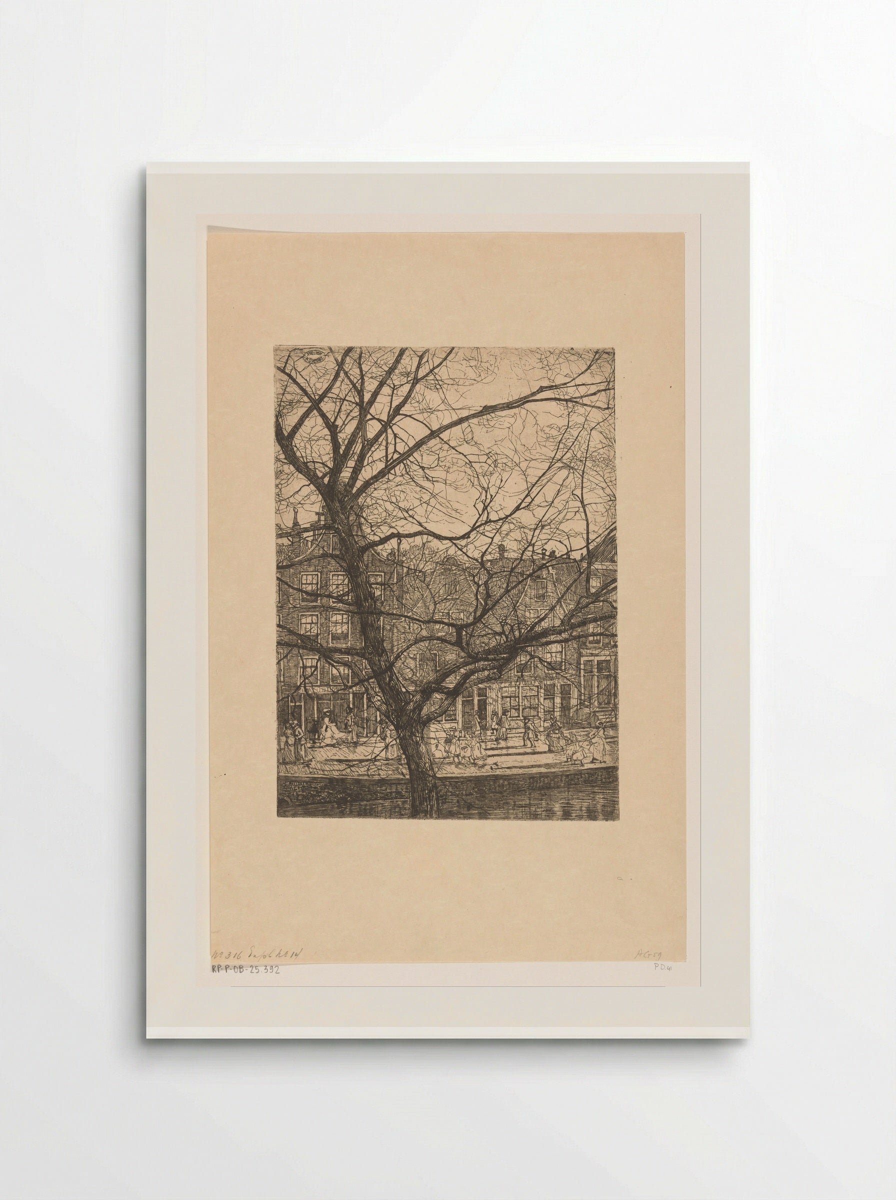 Grachtenhuizen met halsgevels in Amsterdam - Pieter Dupont - Poster
