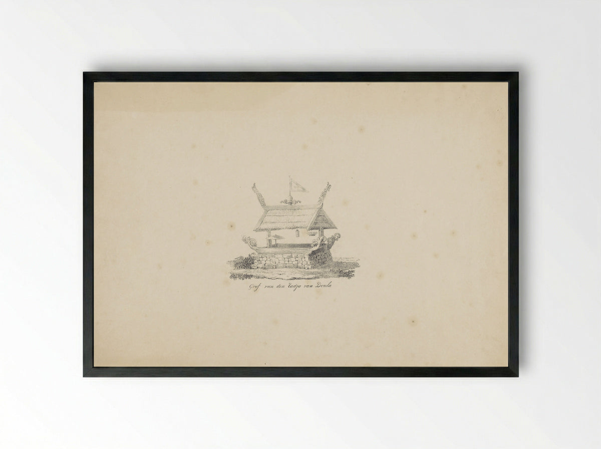Graf van den Radja van Doula - Adrianus Johannes Bik - Framed Print Black