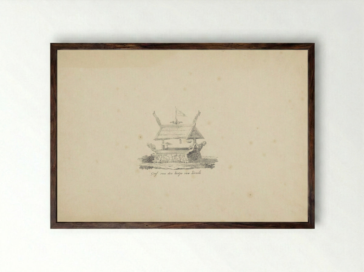 Graf van den Radja van Doula - Adrianus Johannes Bik - Framed Print Dark Wood