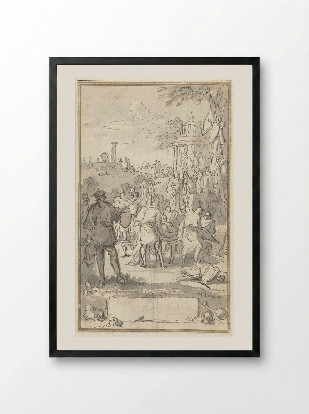 Graflegging (The Entombment) - Jan Goeree - Framed Print Black