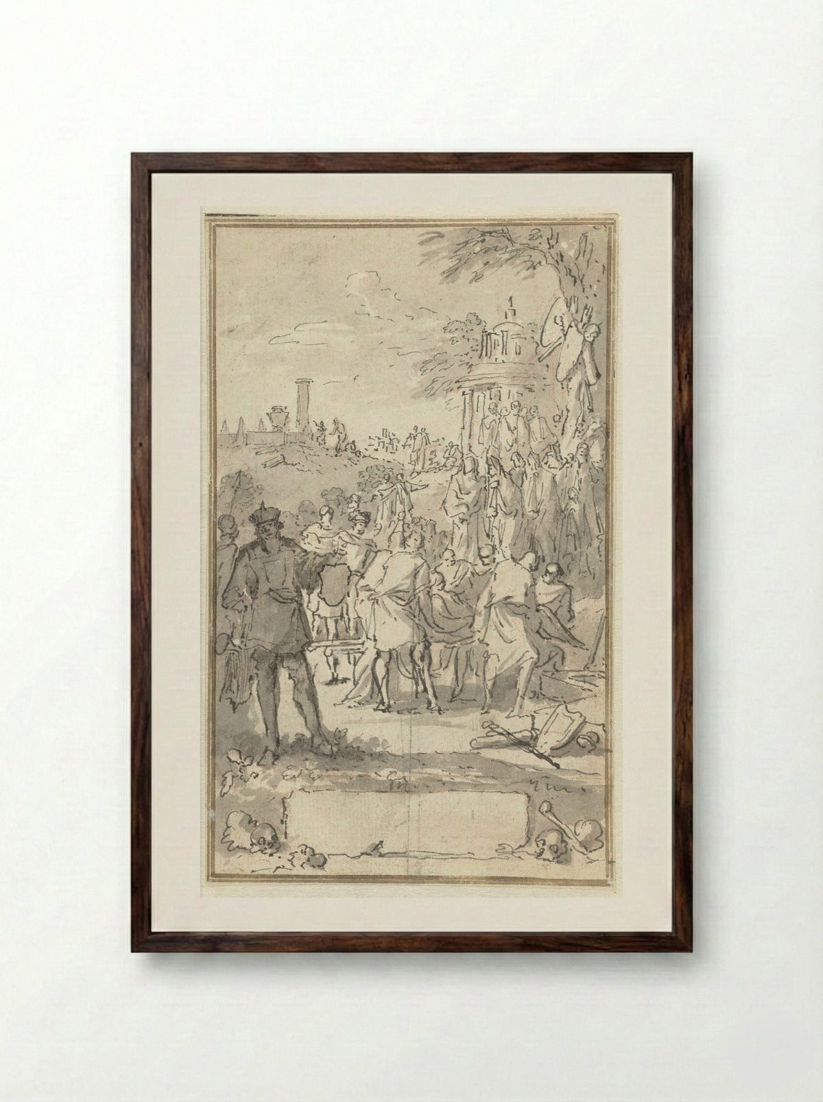 Graflegging (The Entombment) - Jan Goeree - Framed Print Dark Wood