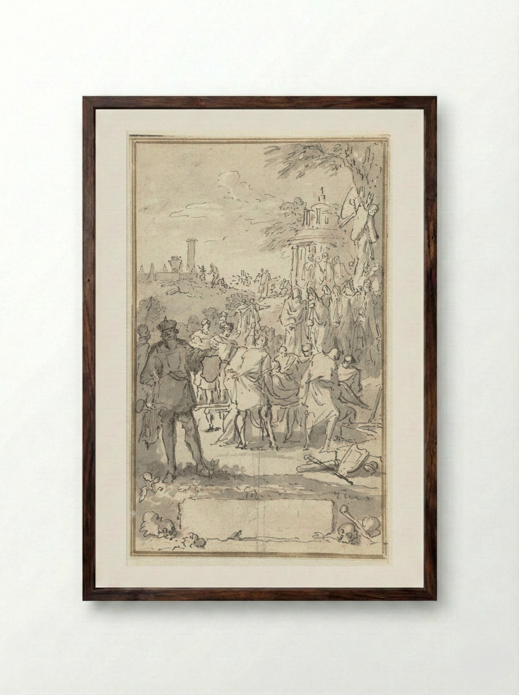 Graflegging (The Entombment) - Jan Goeree - Framed Print Dark Wood
