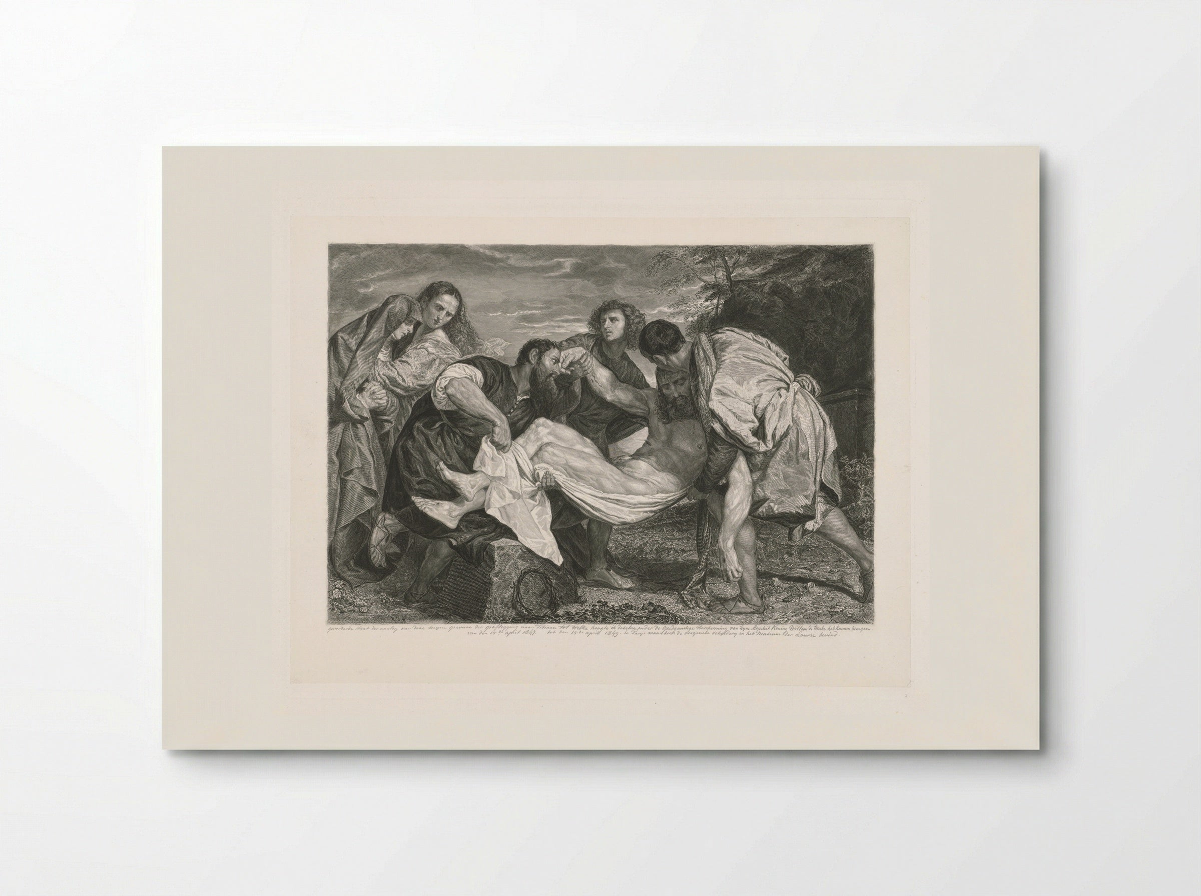 Graflegging van Christus - Johannes de Mare - Poster