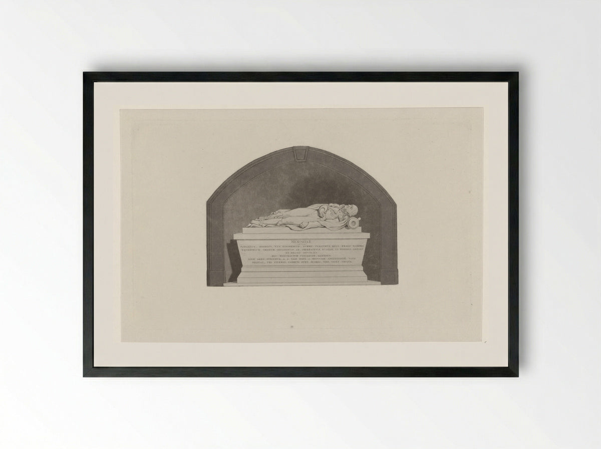 Grafmonument Jan Hendrik van Kinsbergen - Johannes Philippus Lange - Framed Print Black
