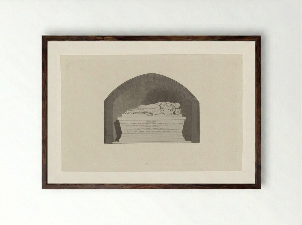 Grafmonument Jan Hendrik van Kinsbergen - Johannes Philippus Lange - Framed Print Dark Wood