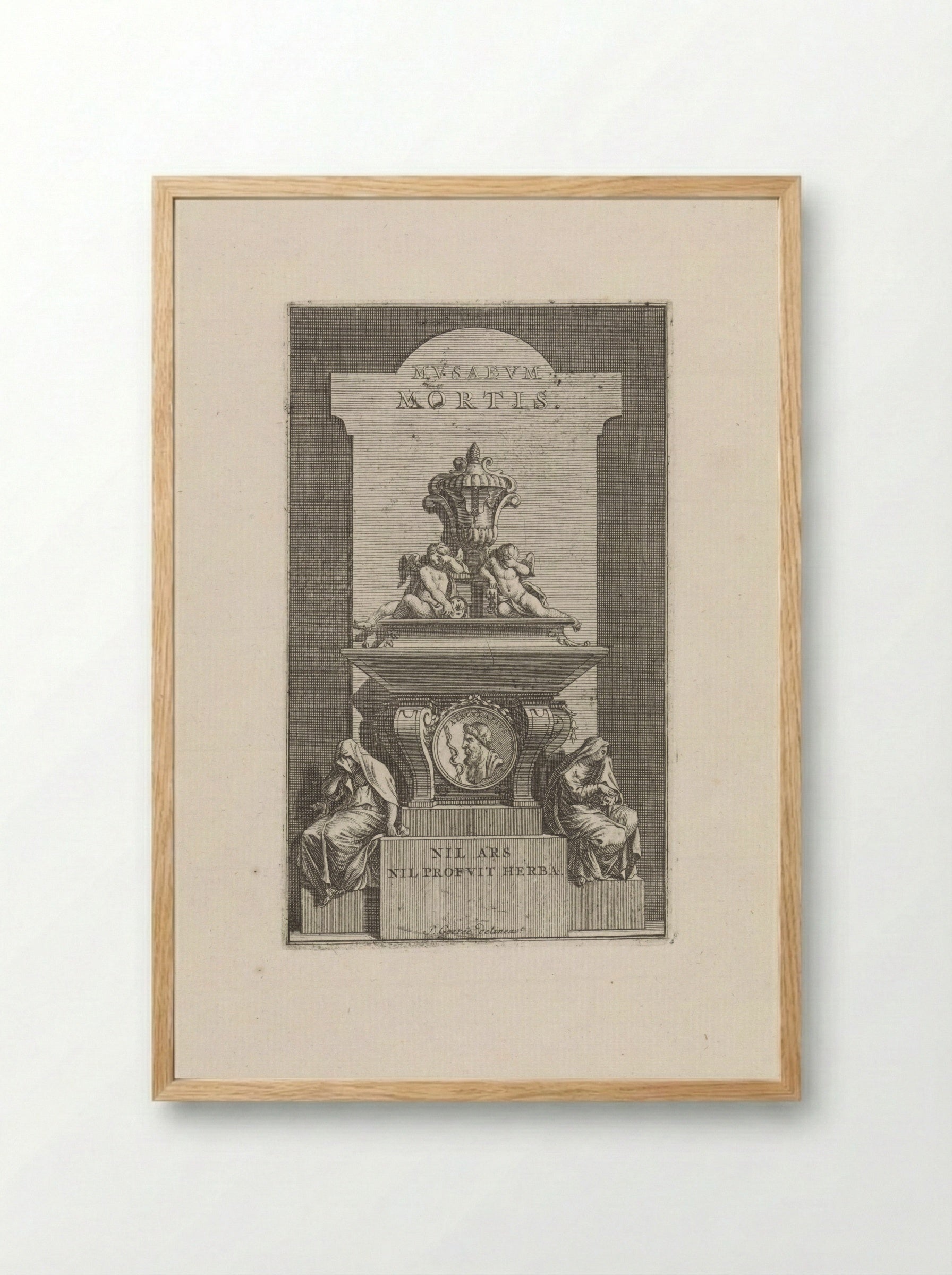 Grafmonument (Musaevm Mortis) - Jan Goeree - Framed Print Wood