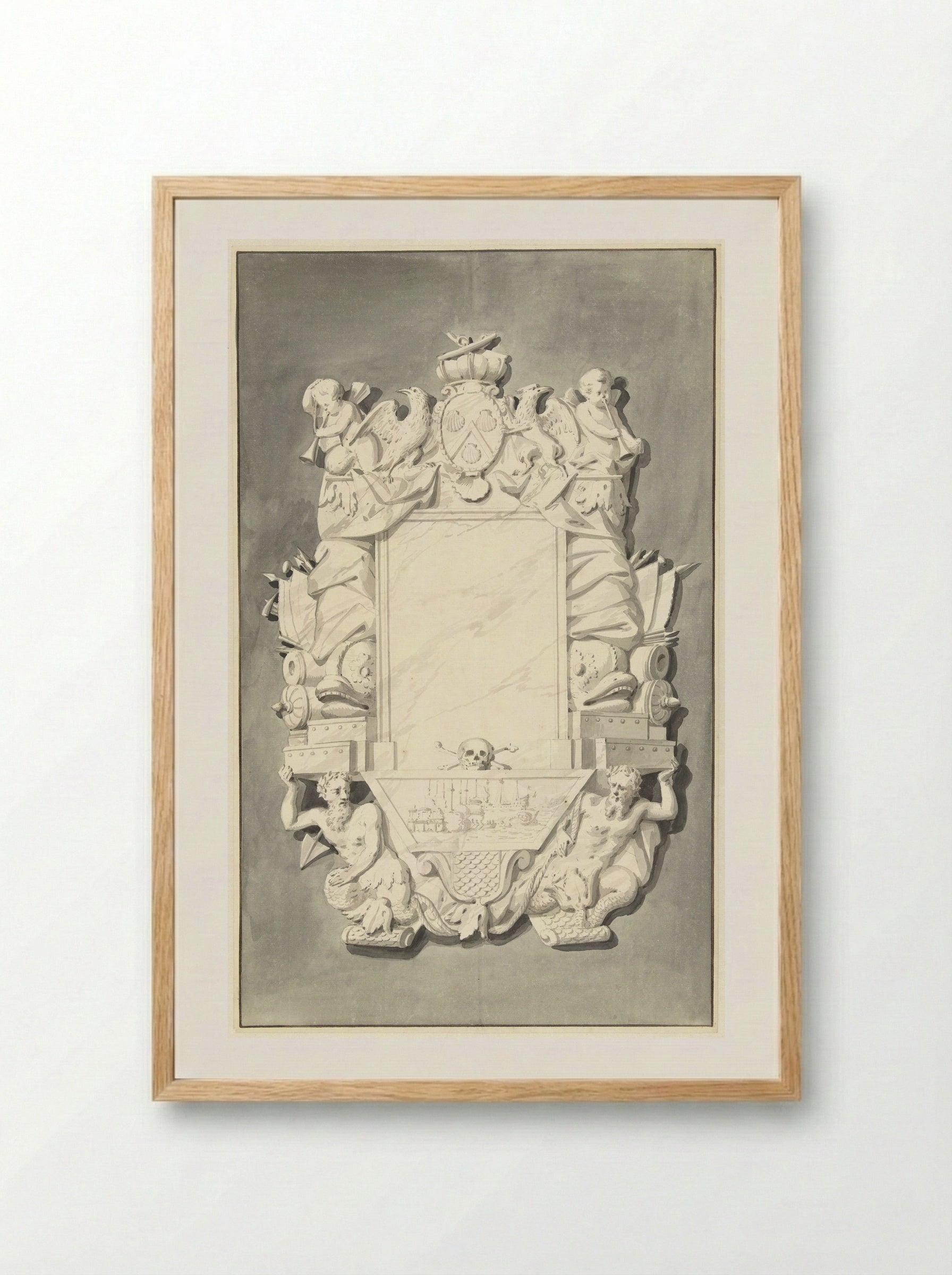 Grafmonument van Anthony Pieterson - Gerrit Lamberts - Framed Print Wood