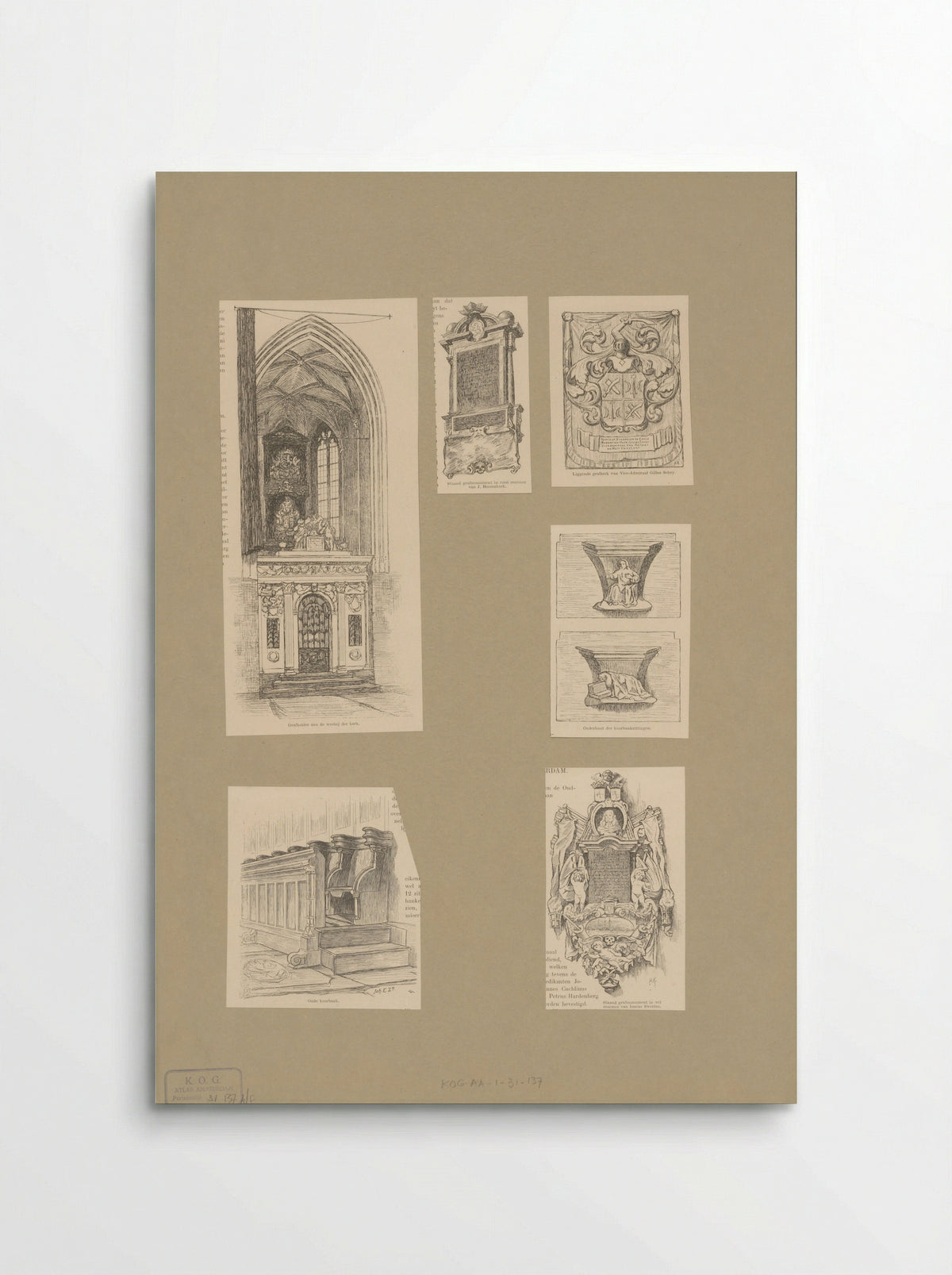 Grafmonument van Jacob van Heemskerck in de Oude Kerk te Amsterdam - Anonymous - Poster