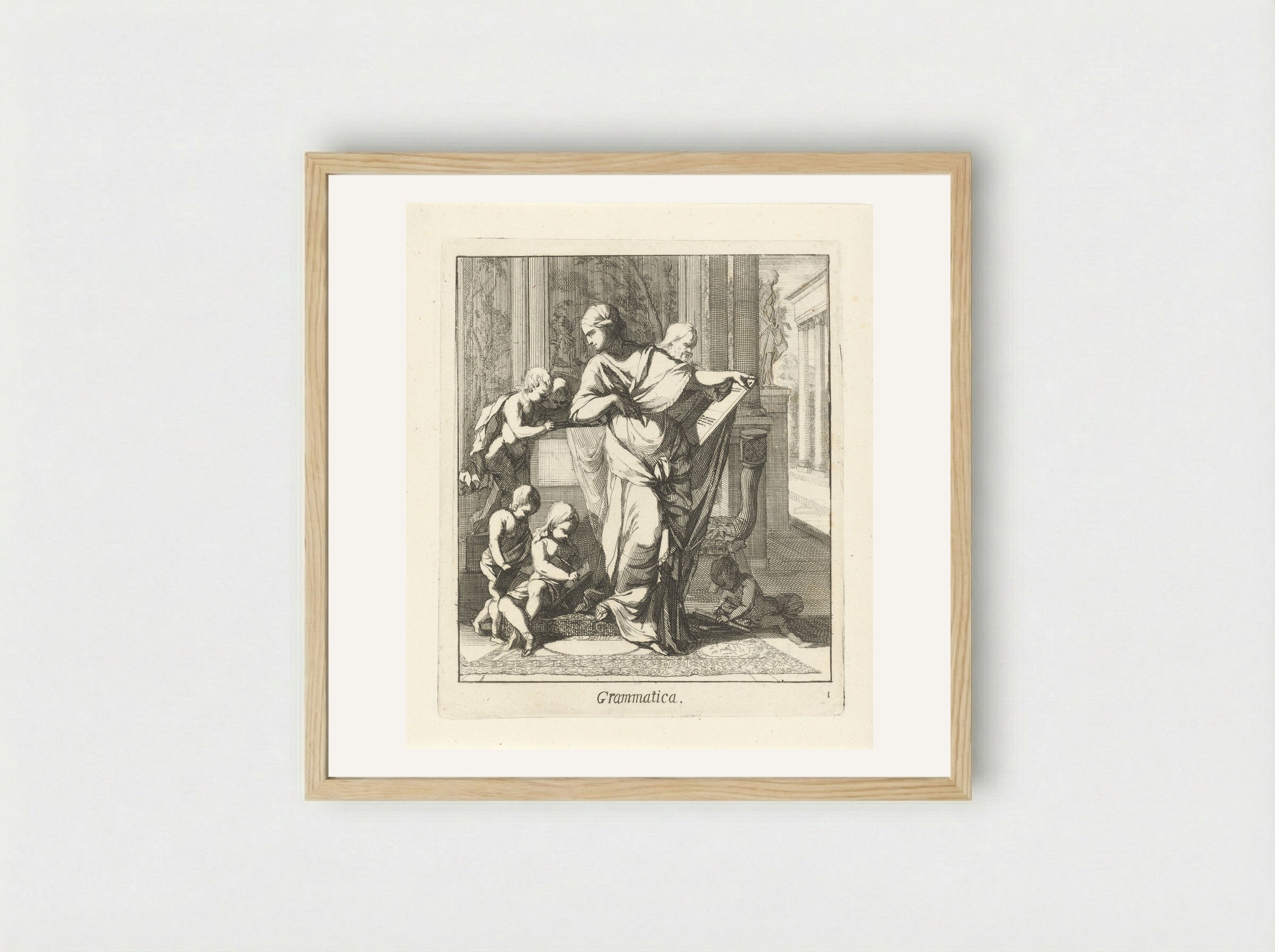 Grammatica - Caspar Luyken - Framed Print Wood