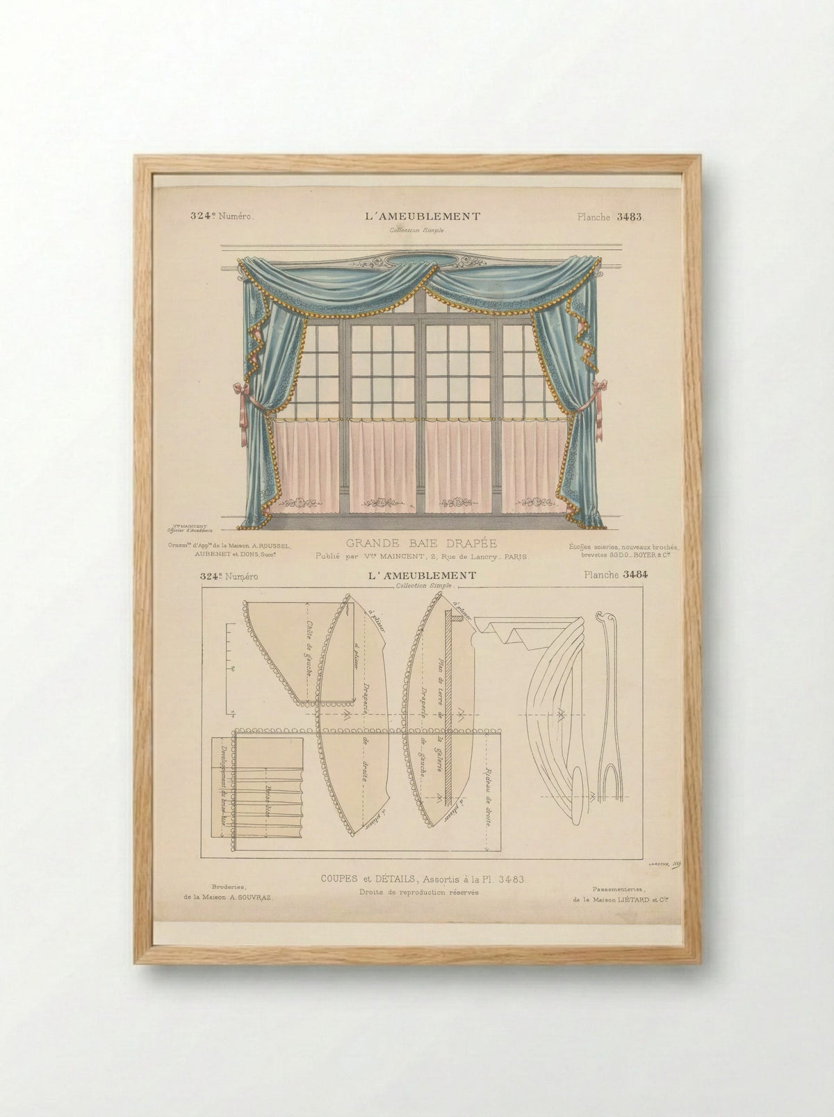 Grande Baie Drapée - Monrocq - Framed Print Wood