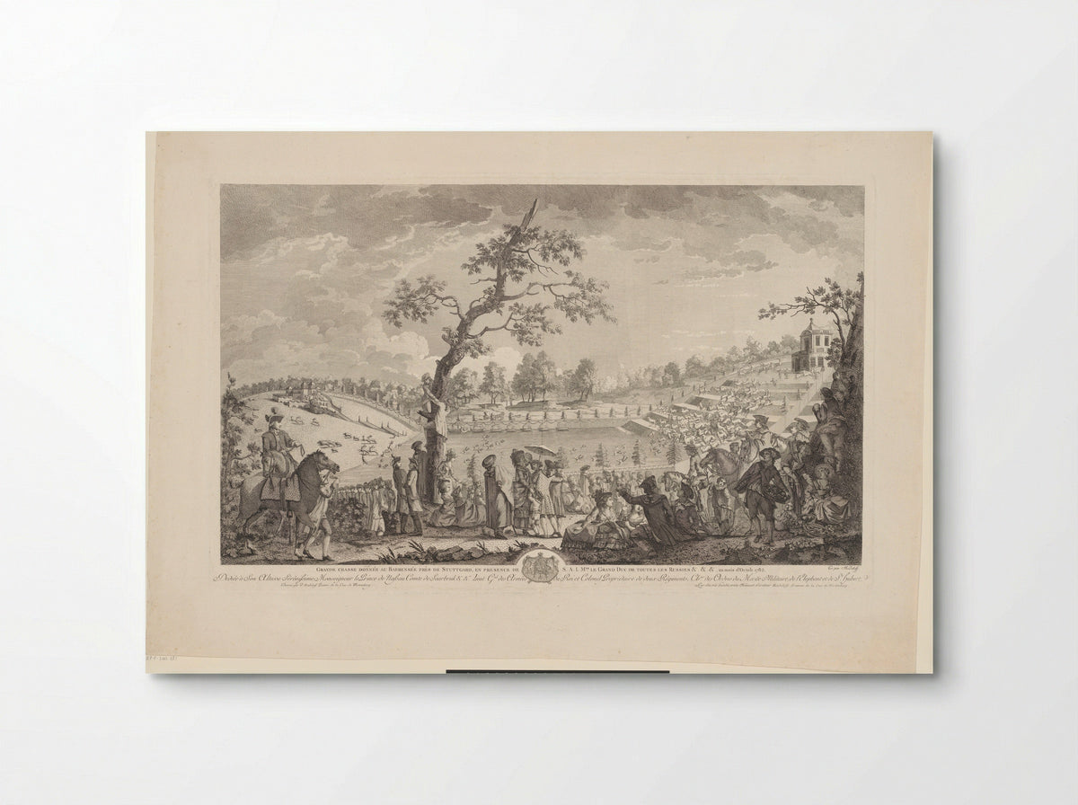 Grande chasse donnée au Baerensee près de Stuttgart - Ludwig Fürst von Nassau zu Saarbrücken - Poster