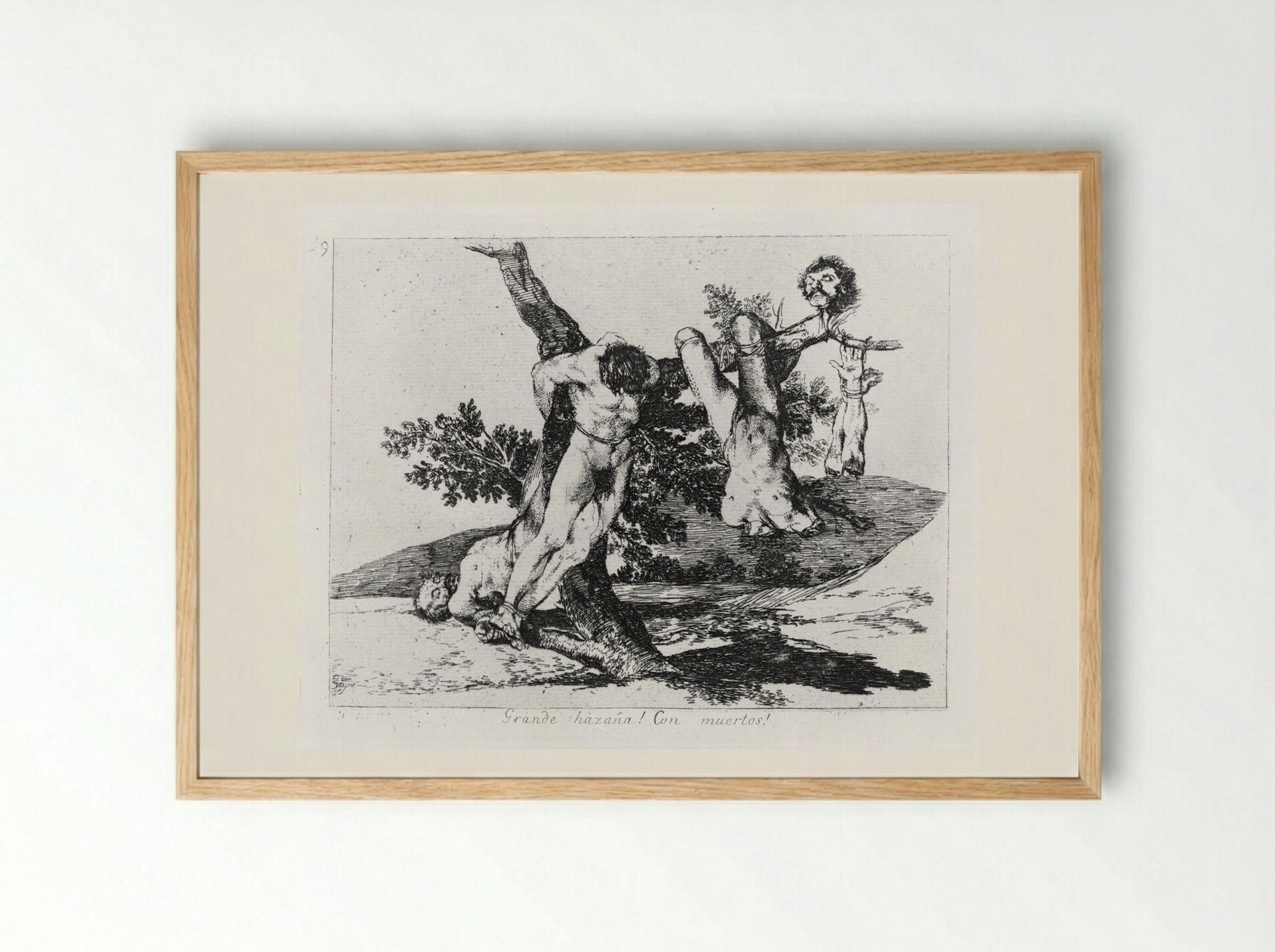 Grande hazaña! Con muertos! - Francisco José de Goya y Lucientes - Framed Print Wood