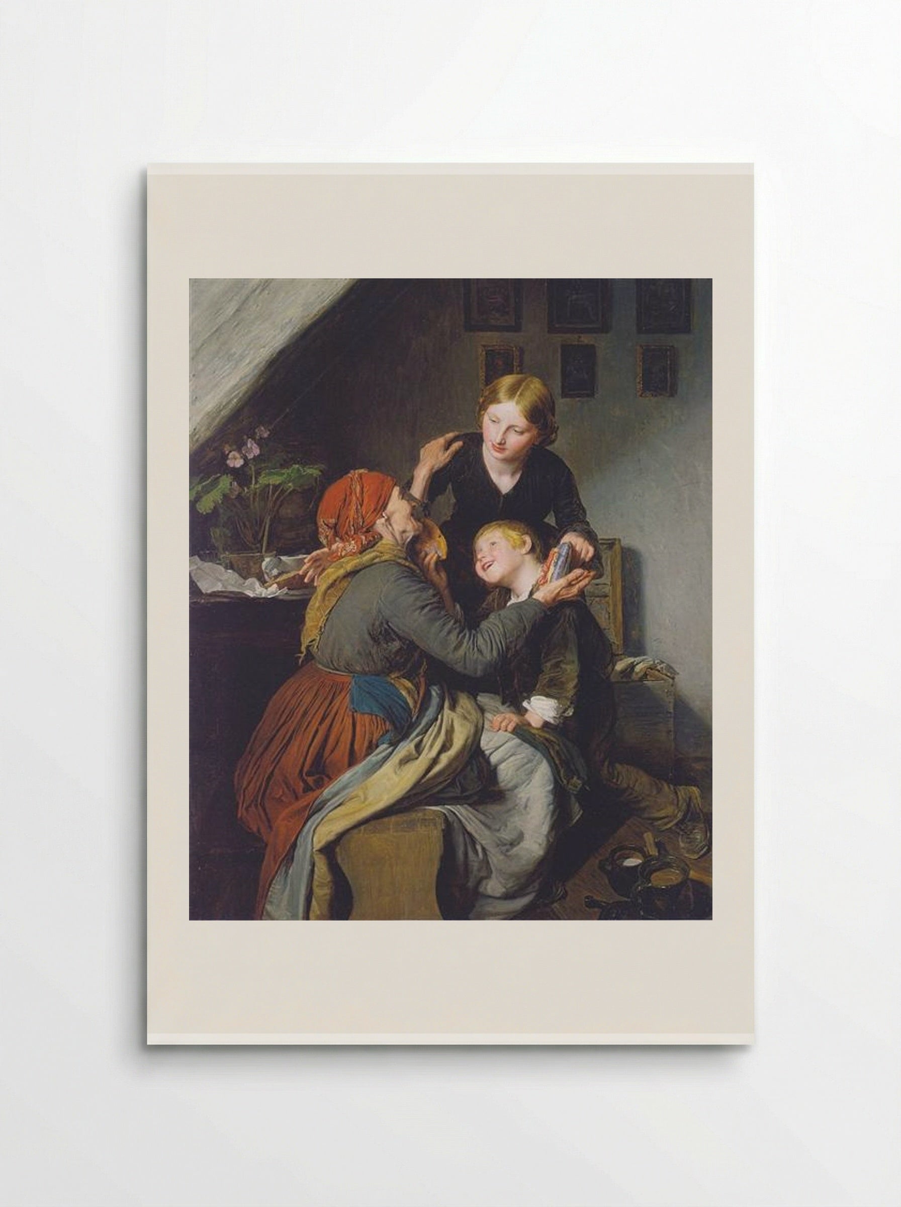 Grandma's Birthday - Ferdinand Georg Waldmüller - Poster
