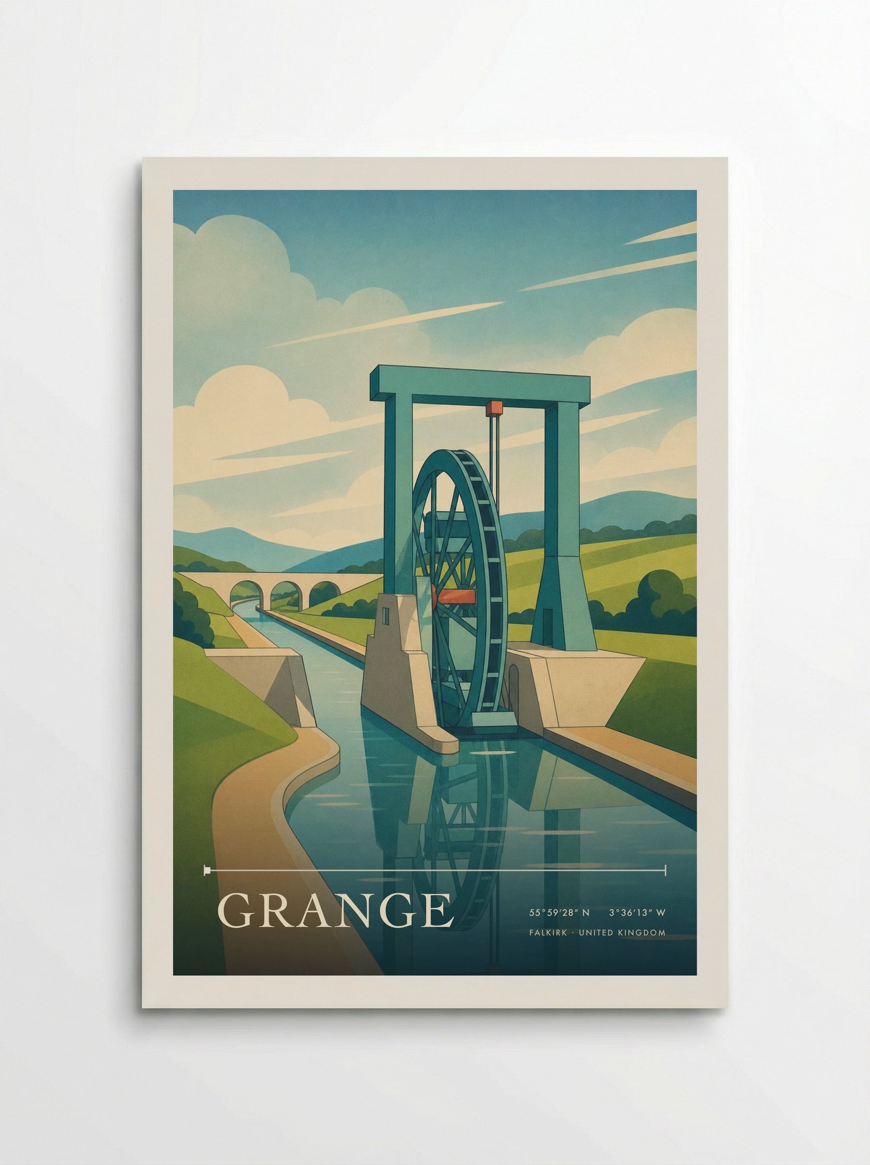 Grange Falkirk United Kingdom Travel Poster - Poster