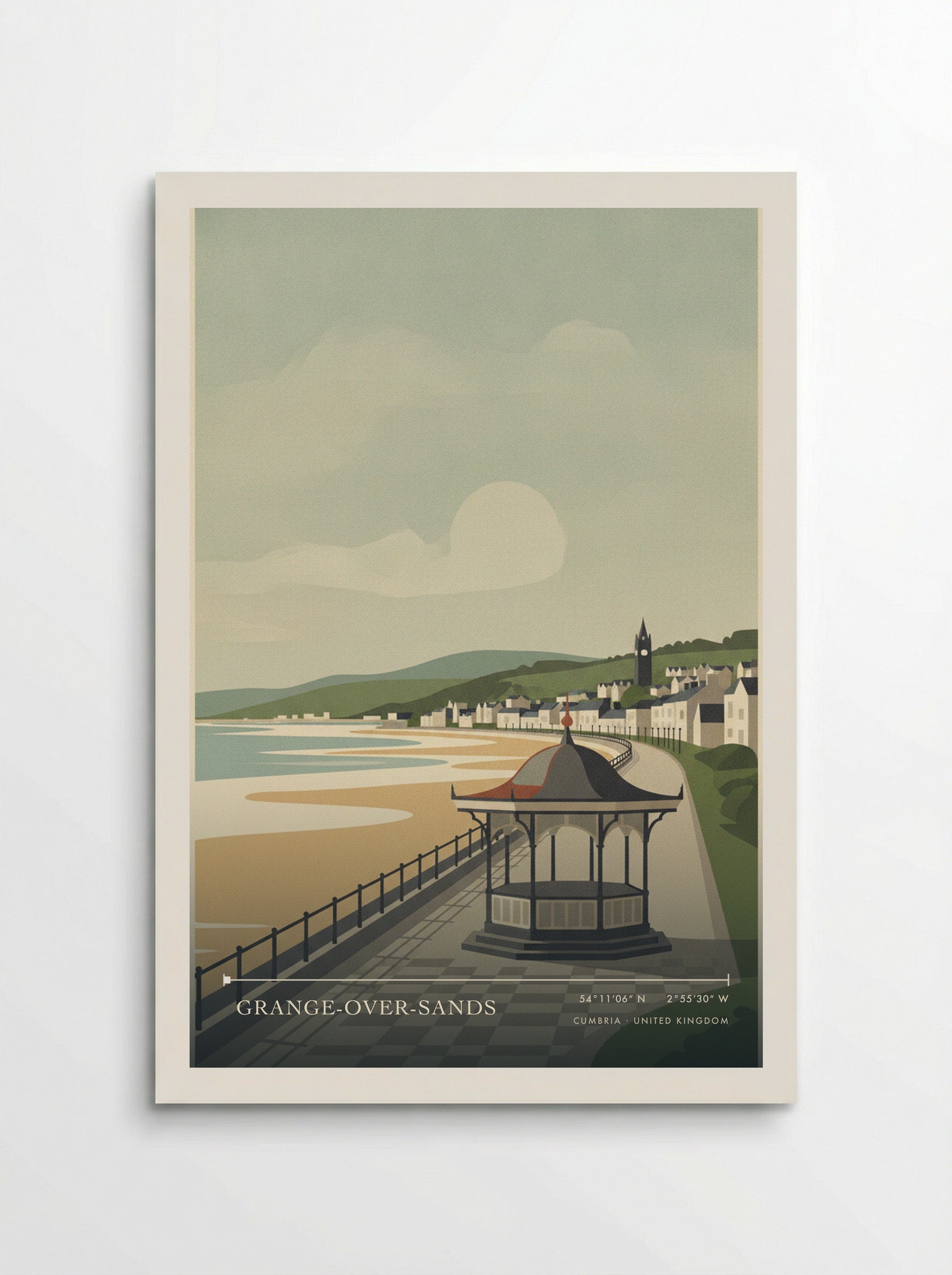 Grange-over-Sands Cumbria United Kingdom Travel Poster - Poster