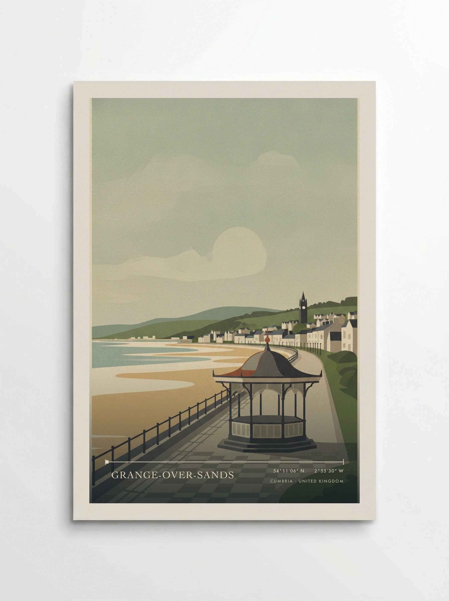 Grange-over-Sands Cumbria United Kingdom Travel Poster - Poster
