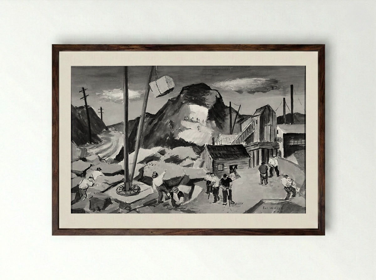 Granite - Sol Wilson - Framed Print Dark Wood
