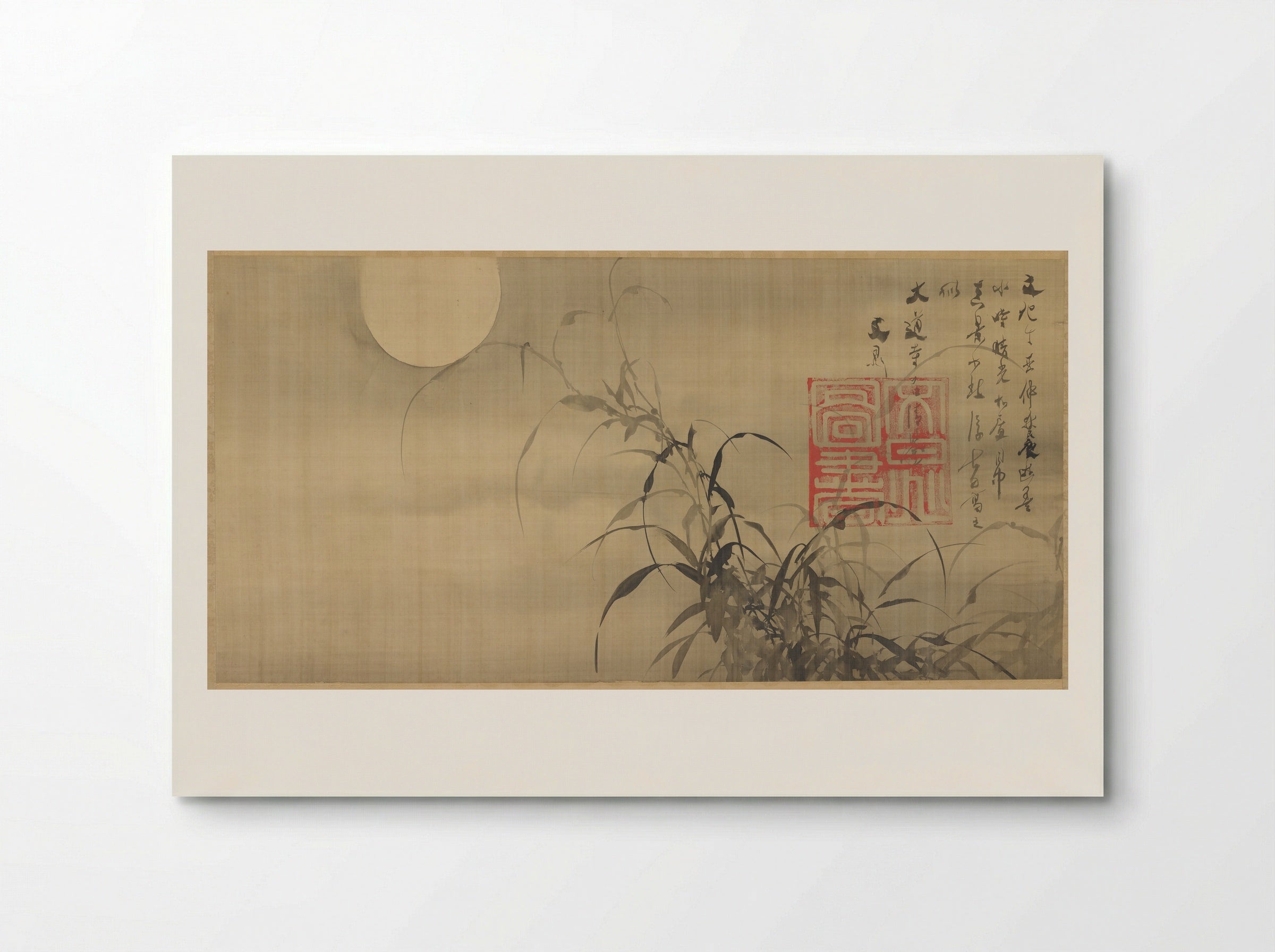 Grasses and Moon - Tani Bunchō - Poster