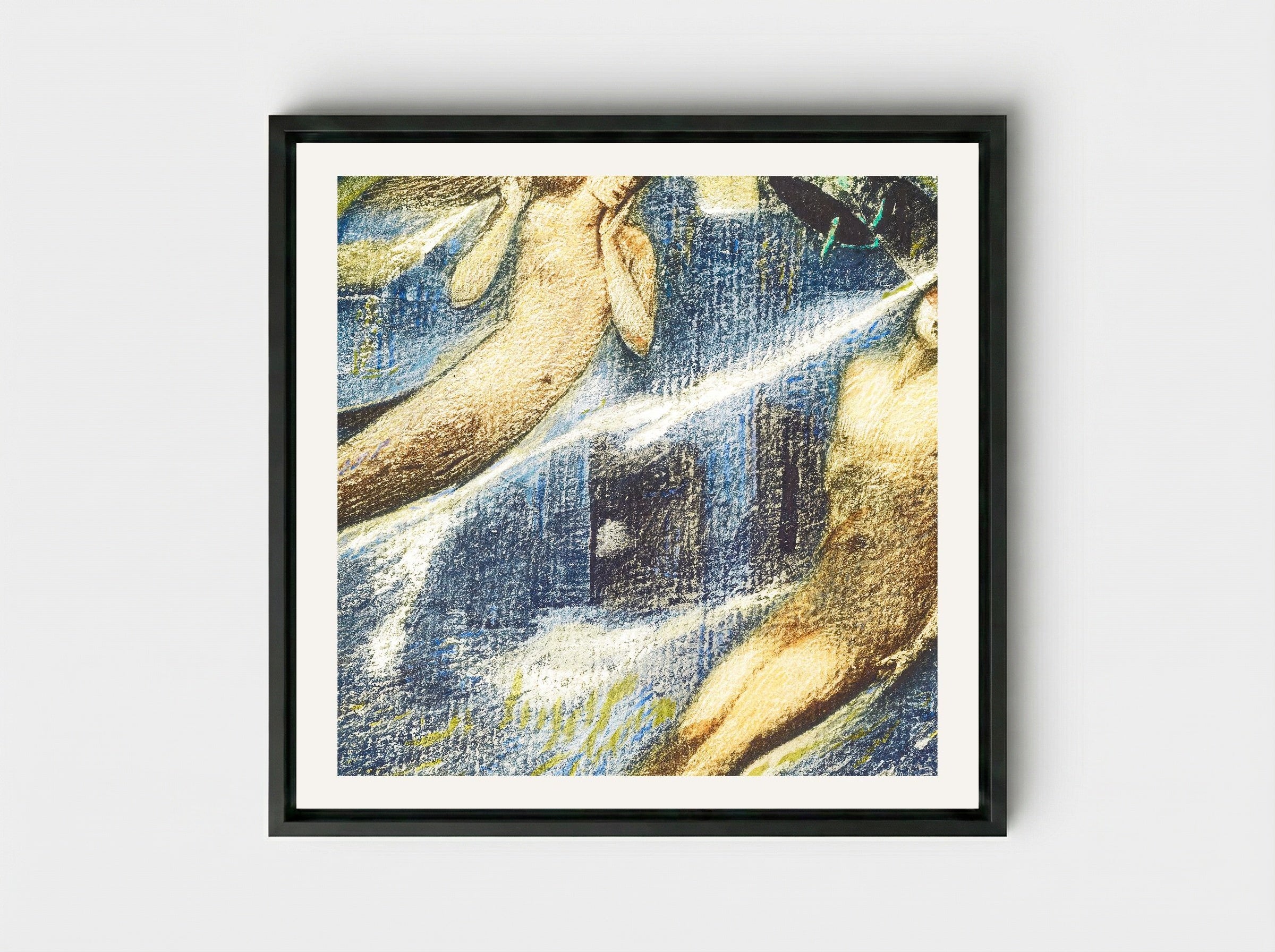 Grave of the Sea, from The Flower Book - Edward Burne-Jones - Framed Canvas Black