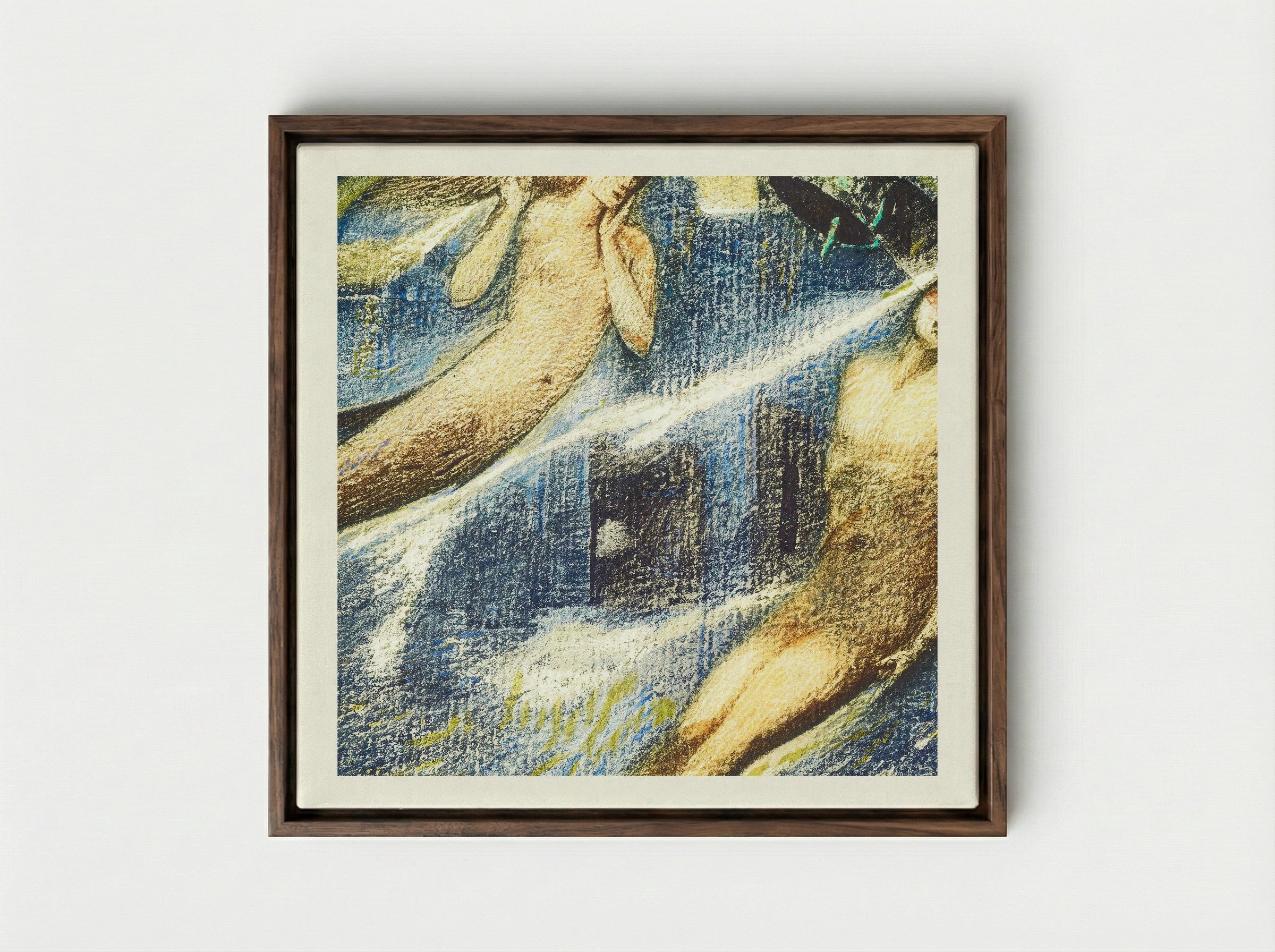 Grave of the Sea, from The Flower Book - Edward Burne-Jones - Framed Canvas Dark Wood