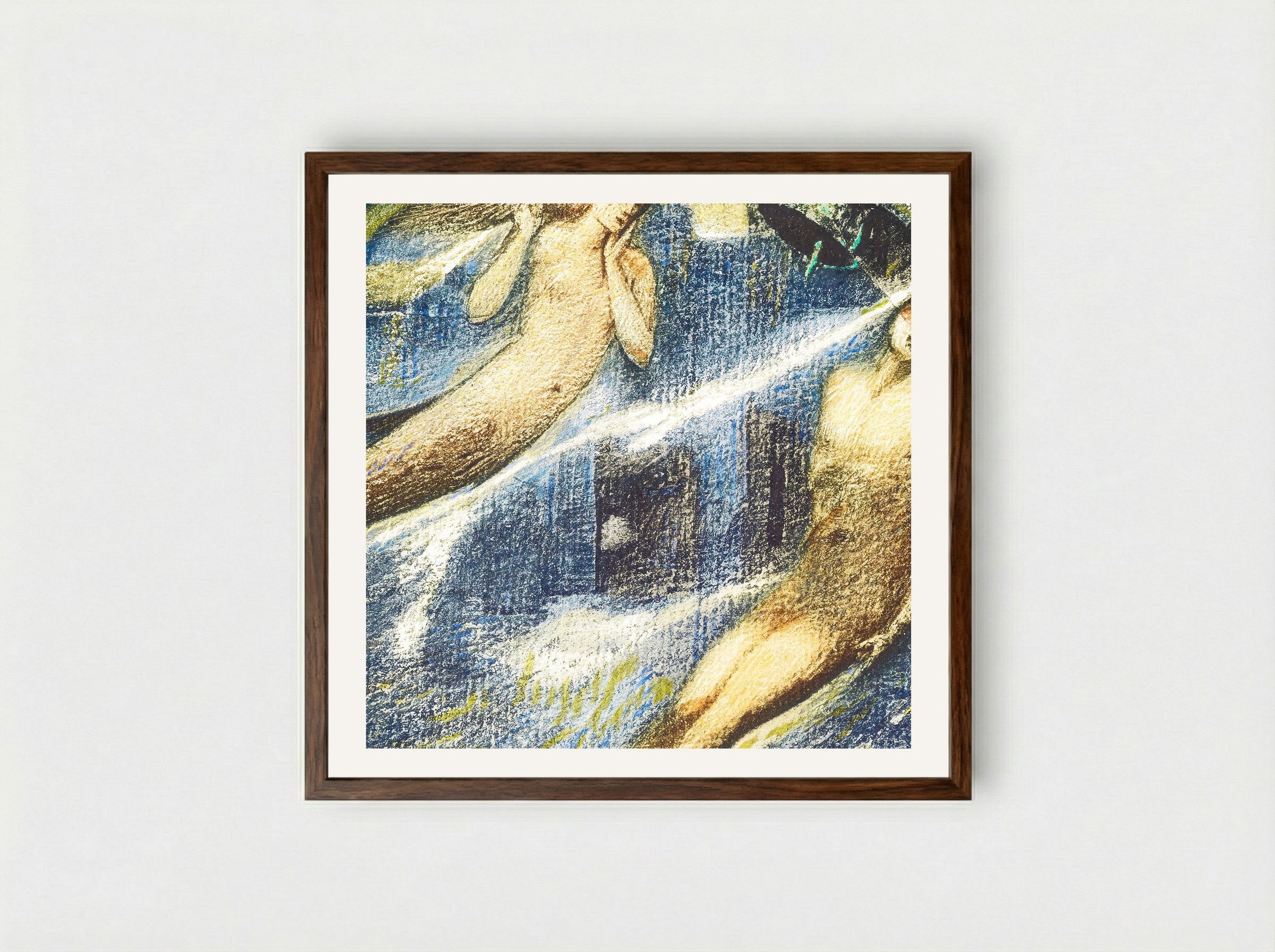 Grave of the Sea, from The Flower Book - Edward Burne-Jones - Framed Print Dark Wood