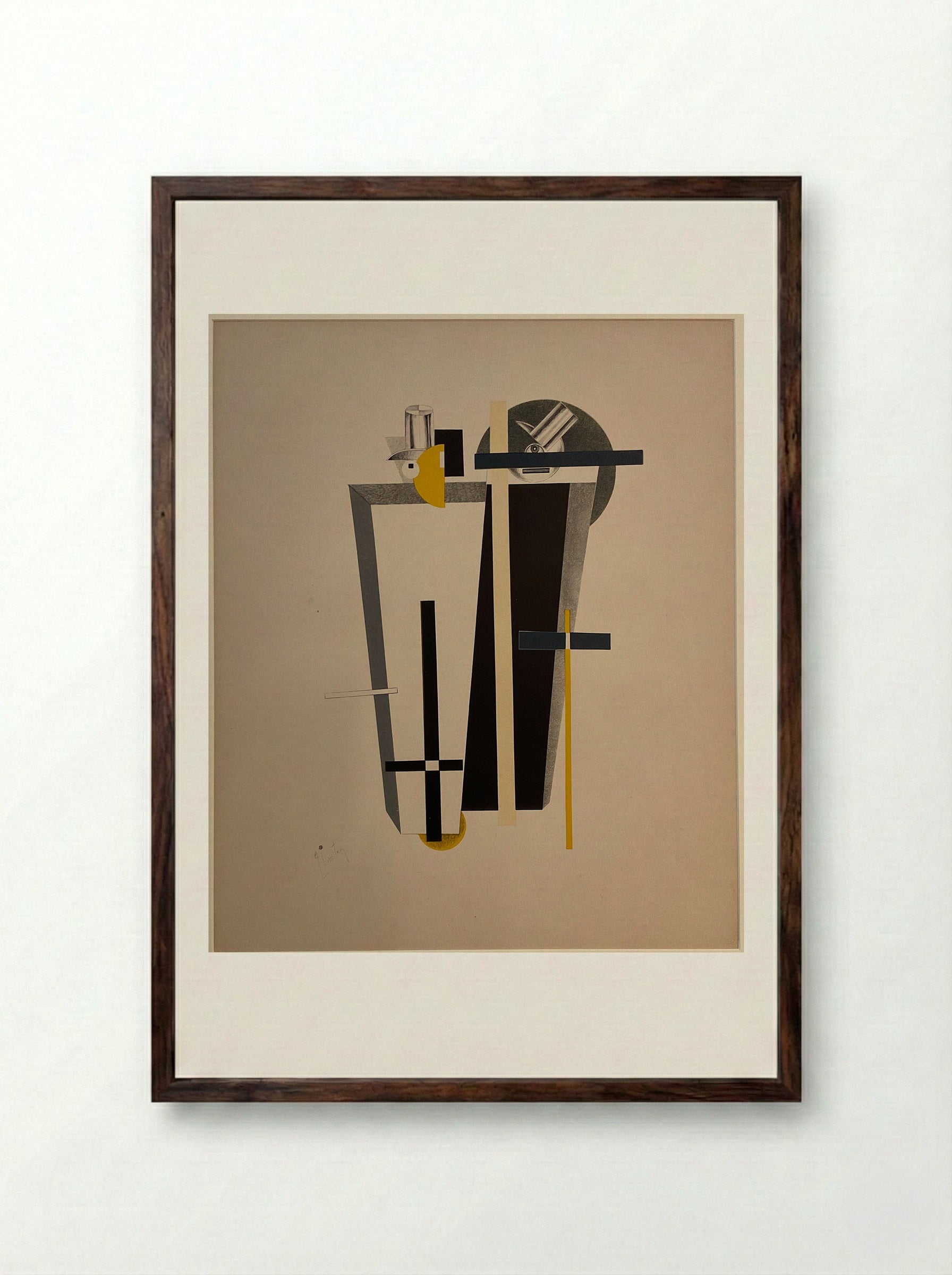 Gravediggers - El Lissitzky - Framed Print Dark Wood