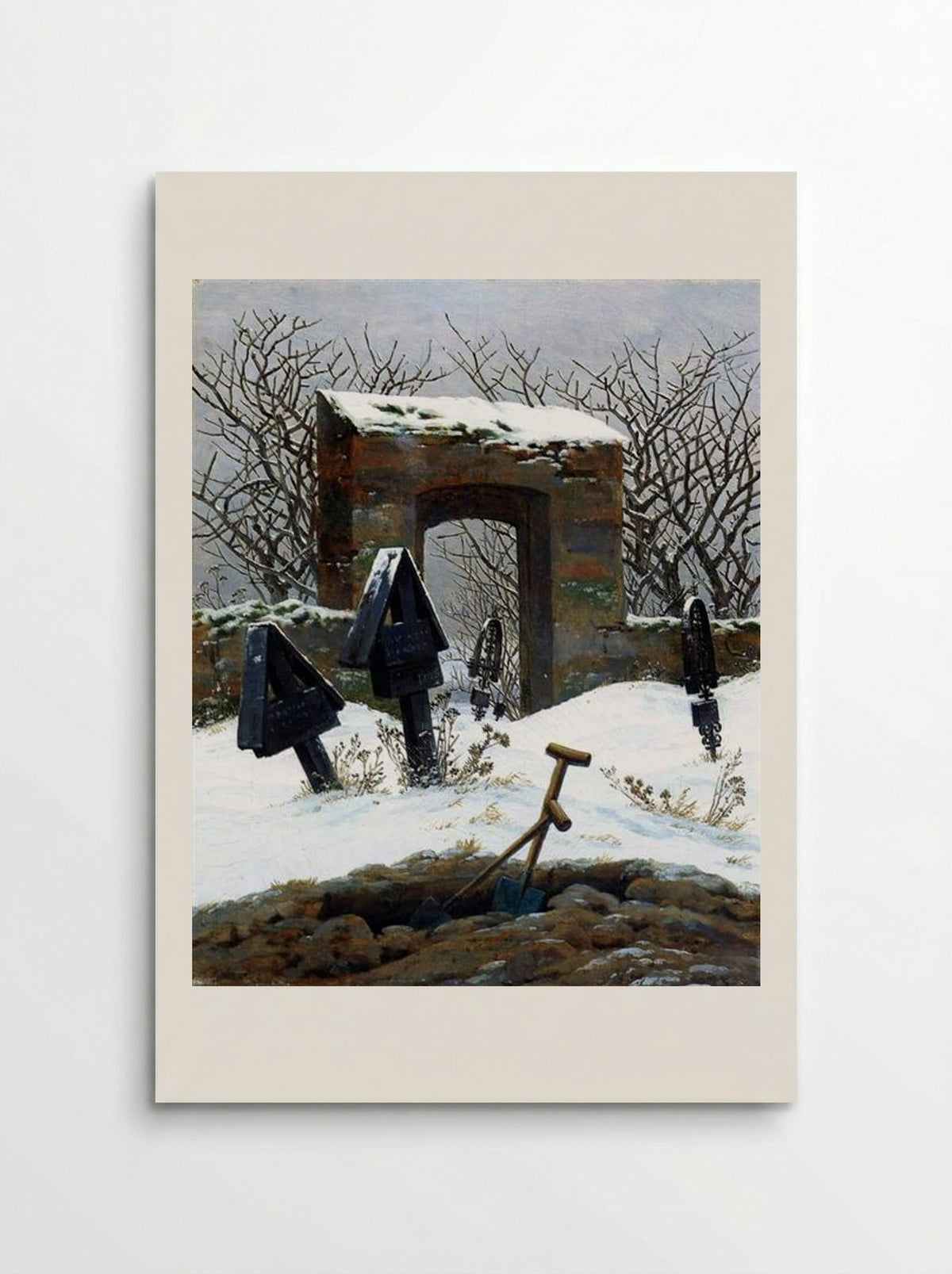 Graveyard under Snow - Caspar David Friedrich - Poster