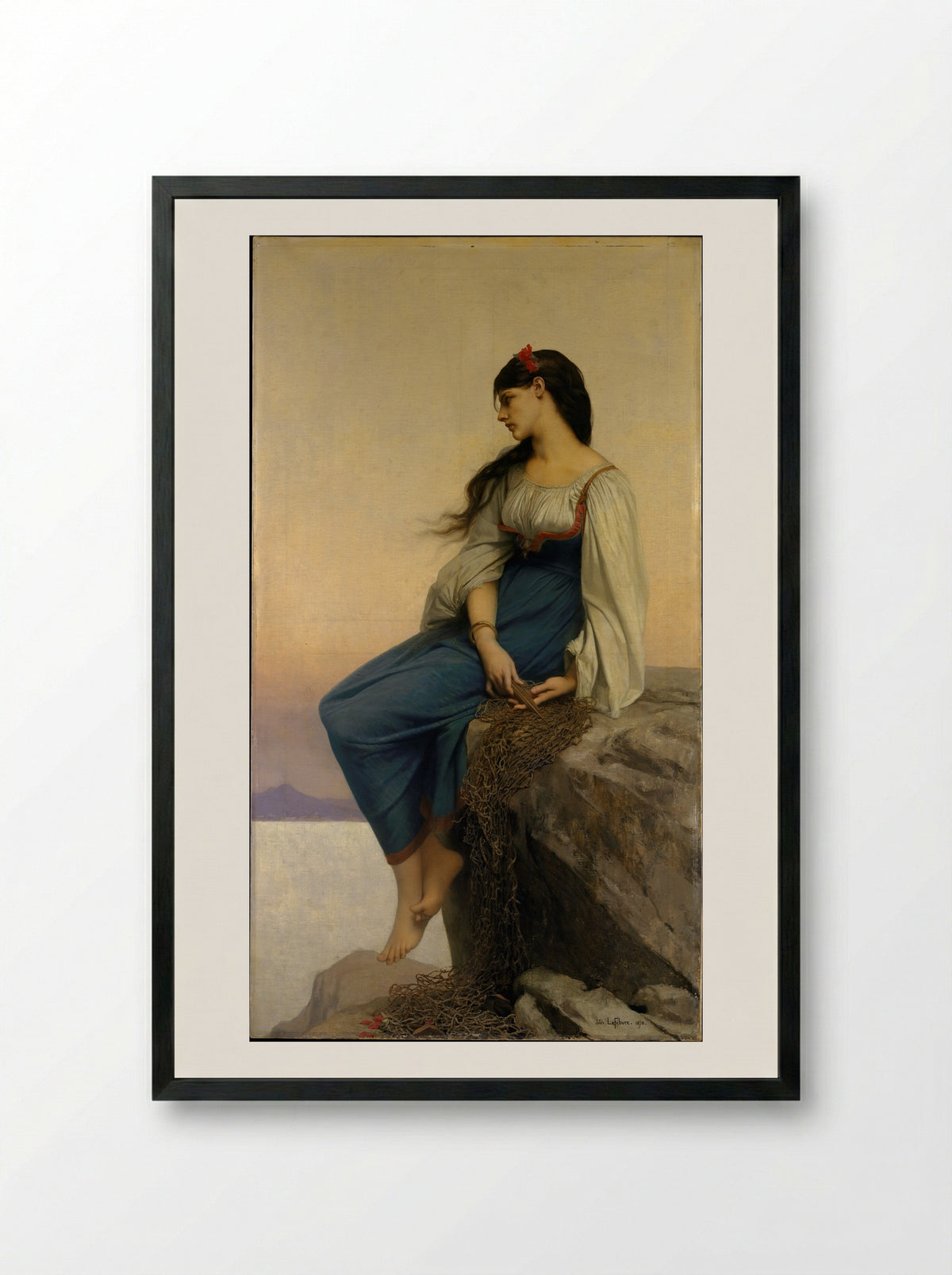 Graziella - Jules-Joseph Lefebvre - Framed Print Black