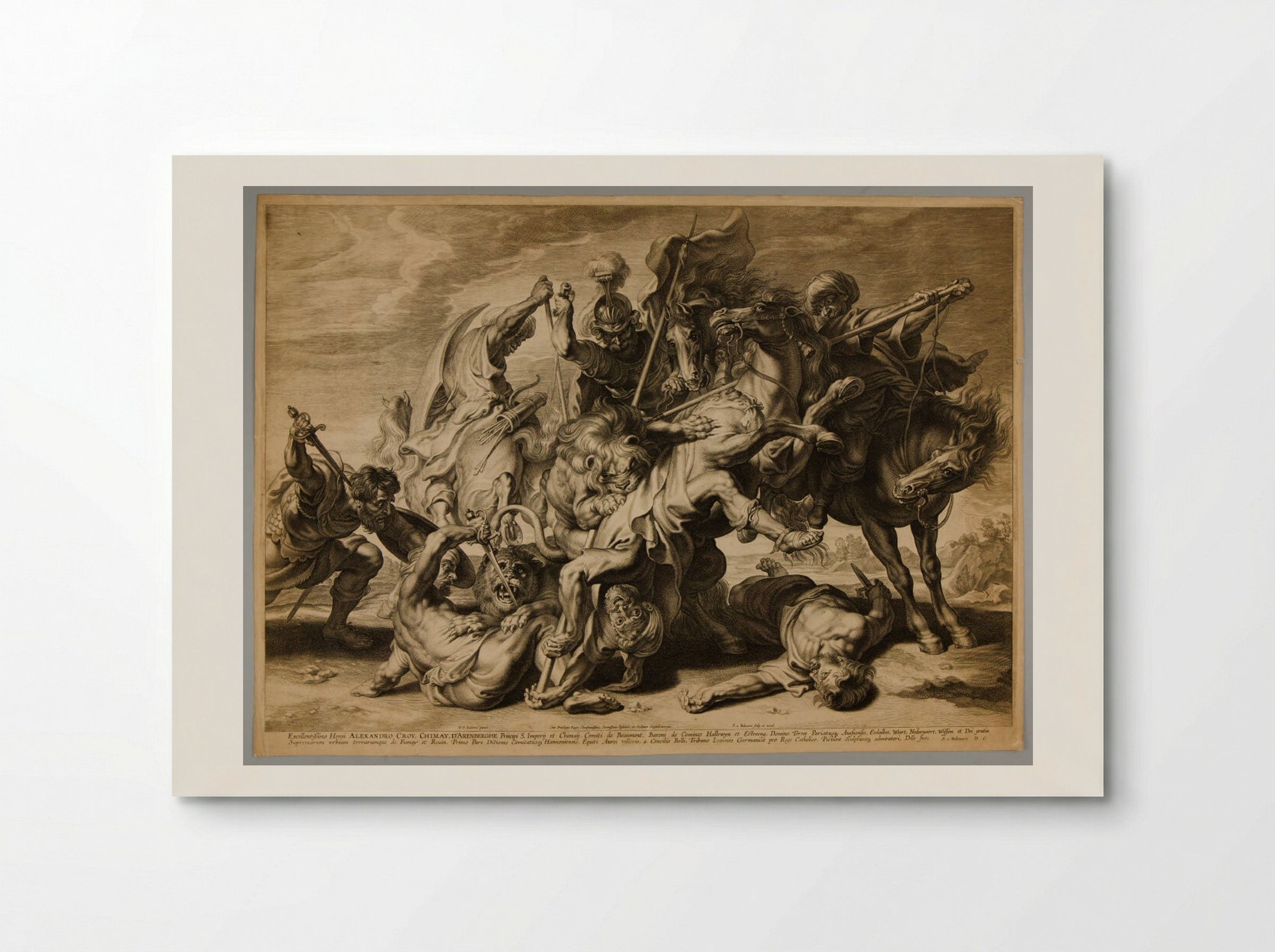 Great Lion Hunt - Schelte Adamsz. Bolswert - Poster