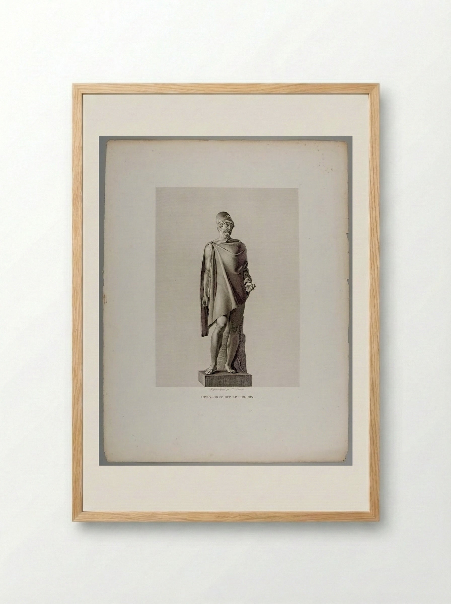 Greek Hero called Phocion, after the Antique - Pierre Louis Henri Laurent - Framed Print Wood