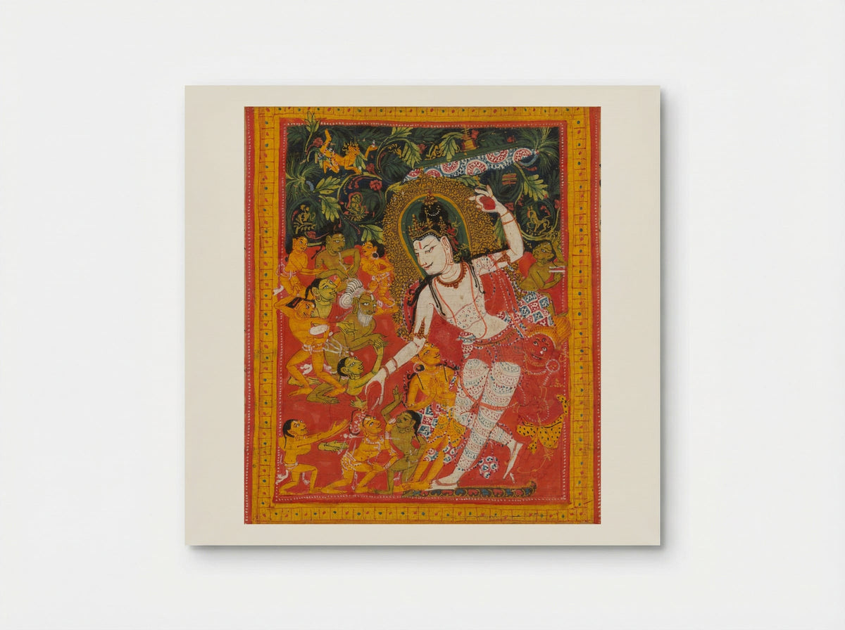 Green Tara, Folio from a dispersed Ashtasahasrika Prajnaparamita Manuscript - Mahavihara Master - Poster
