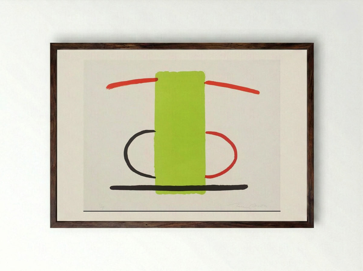 Green and Orange - Terry Frost - Framed Print Dark Wood