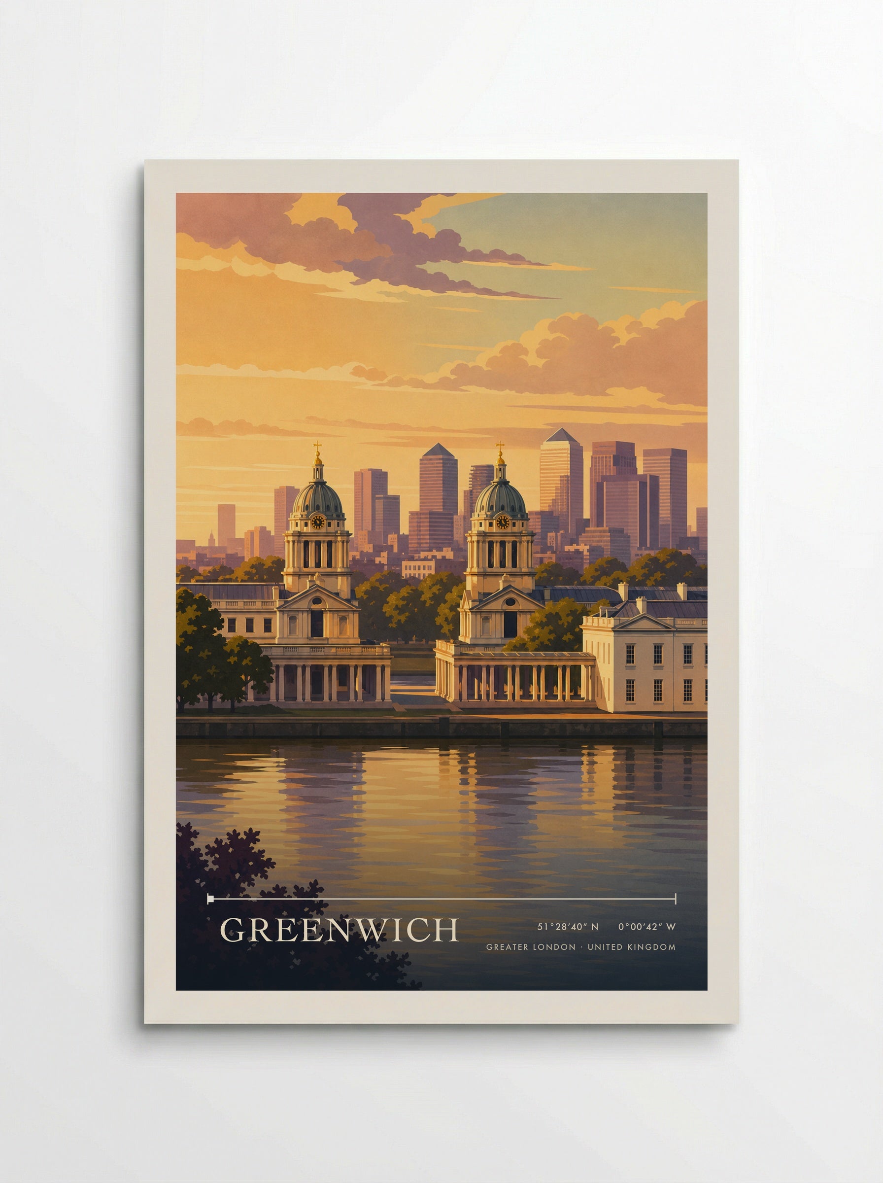 Greenwich Greater London United Kingdom Travel Poster - Poster