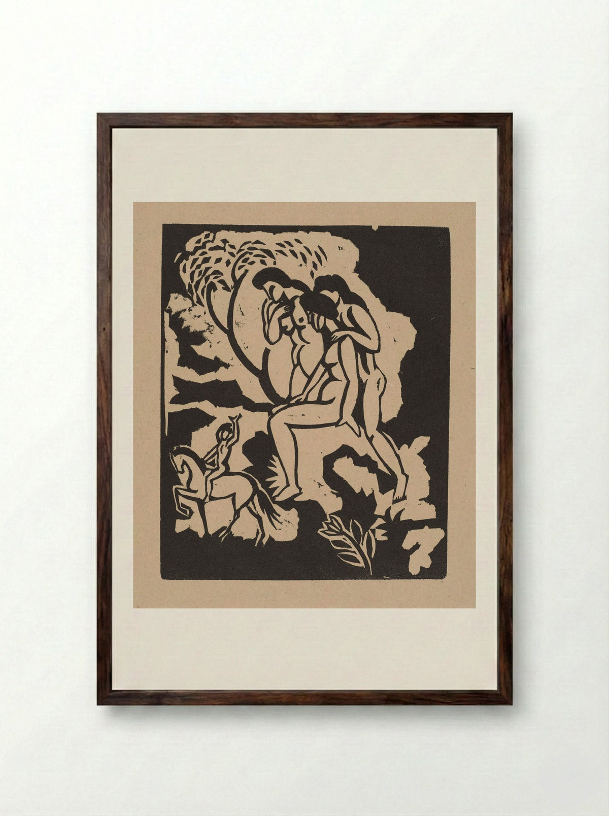 Greeting - August Macke - Framed Print Dark Wood