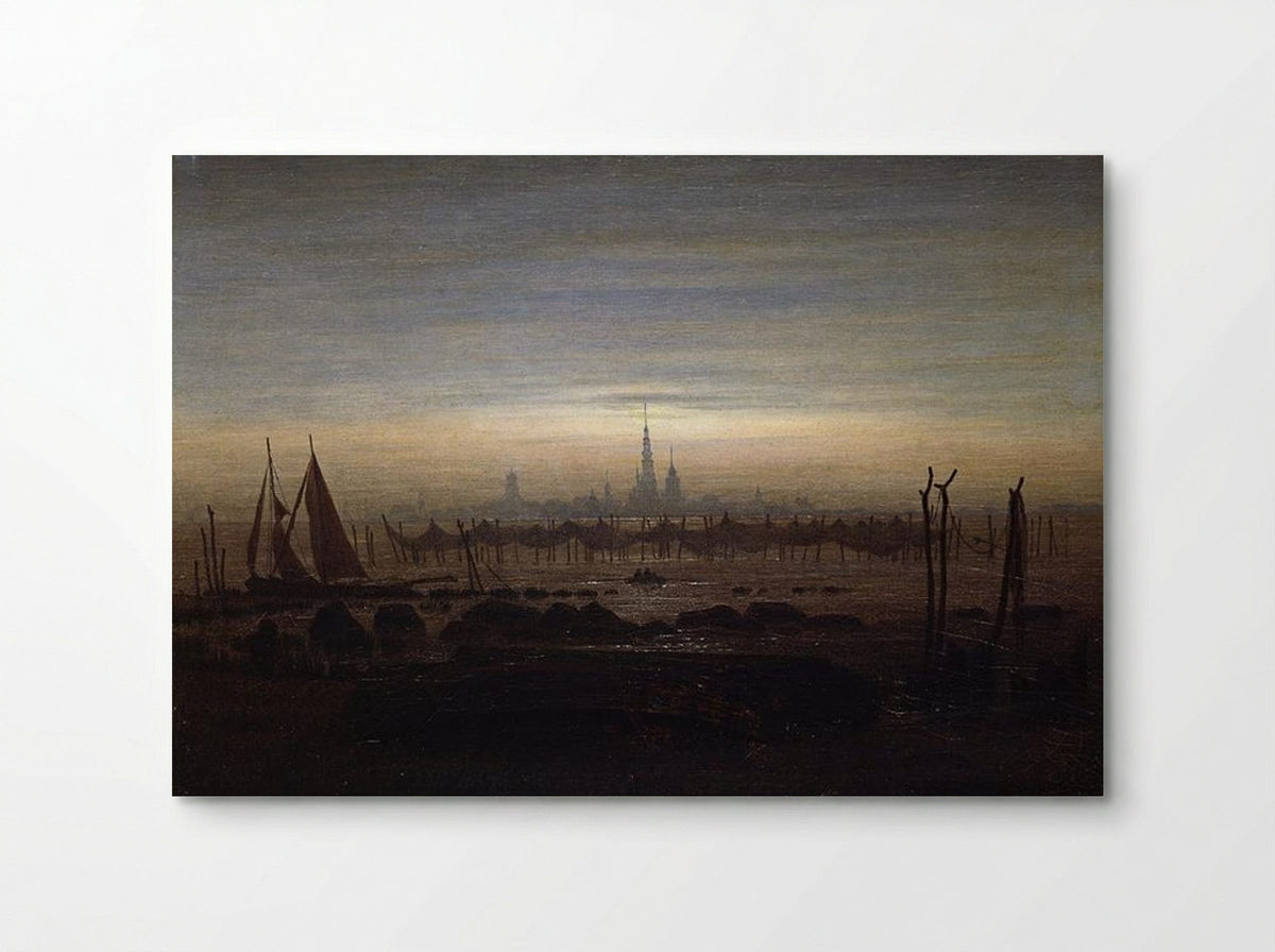 Greifswald in Moonlight - Caspar David Friedrich - Poster