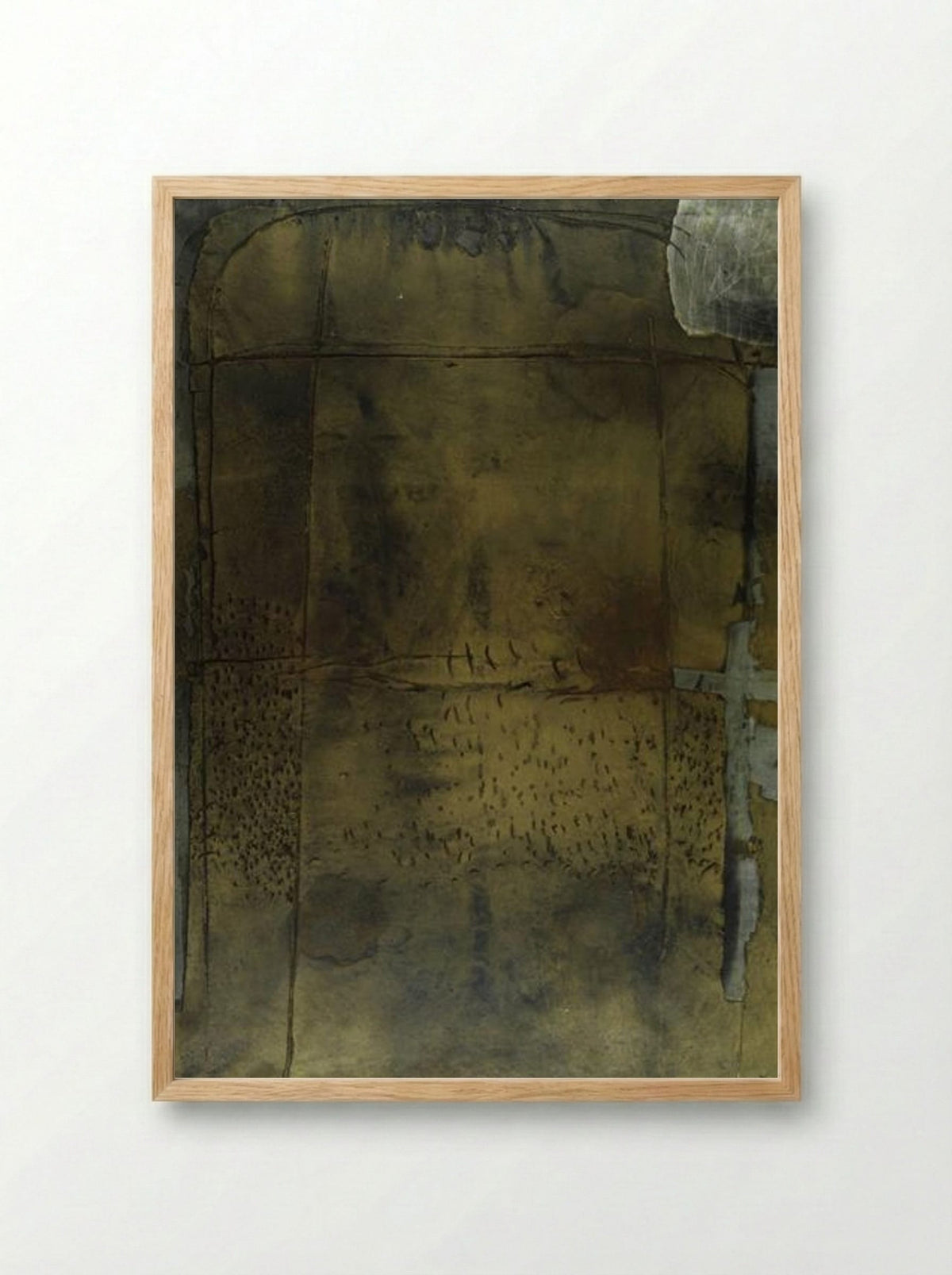 Grey Ochre - Antoni Tàpies - Framed Print Wood