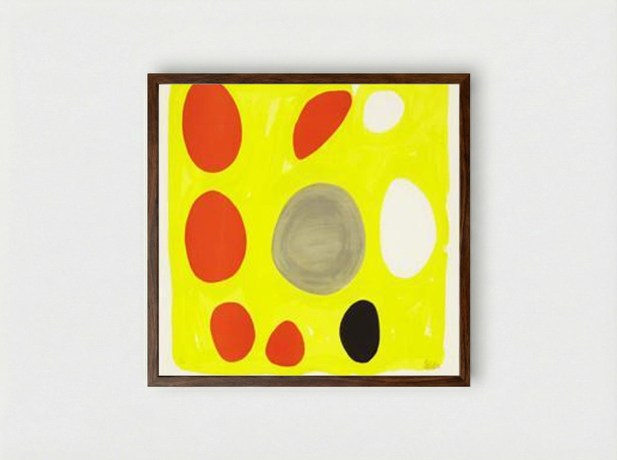 Grey Oval - Alexander Calder - Framed Print Dark Wood