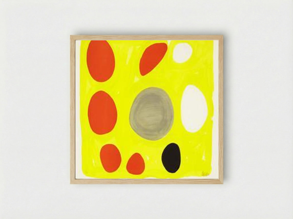 Grey Oval - Alexander Calder - Framed Print Wood