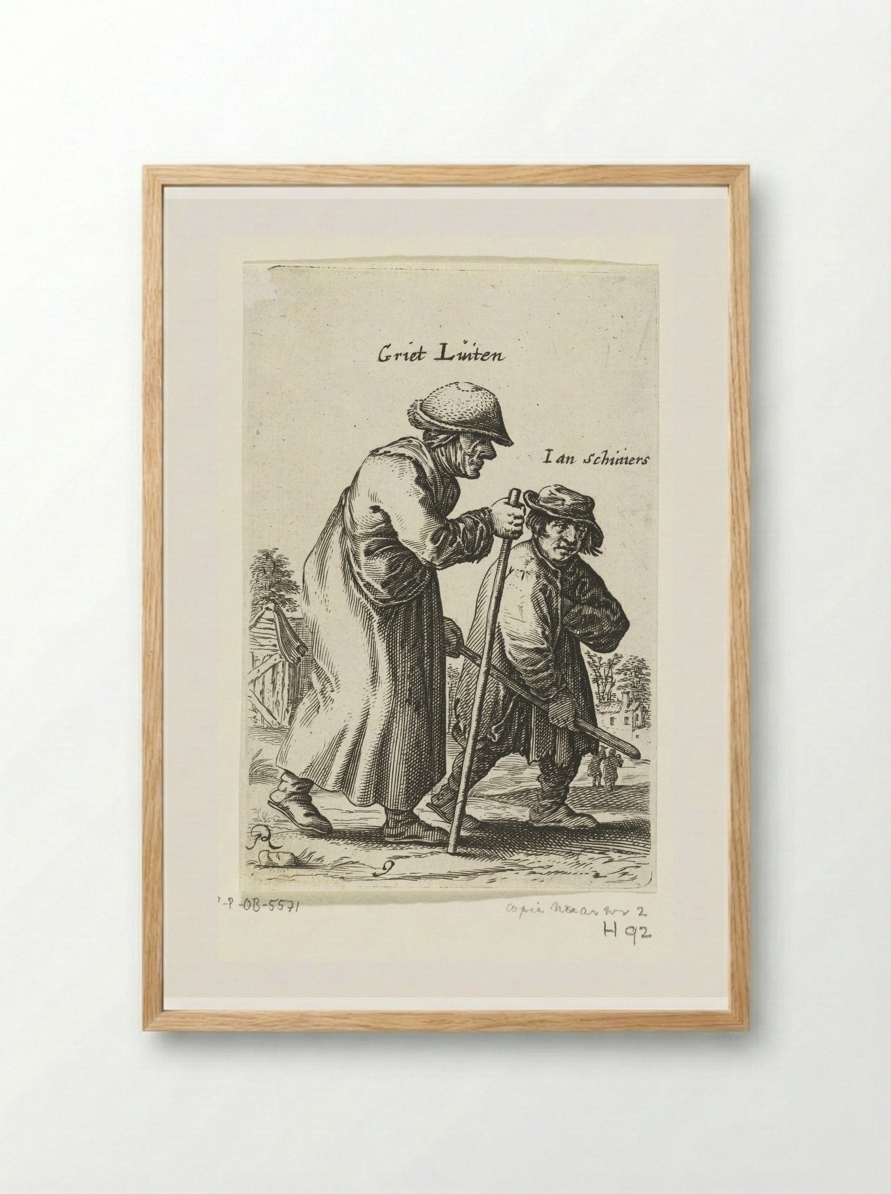Griet Linten and Ian Schimers - Salomon Savery - Framed Print Wood