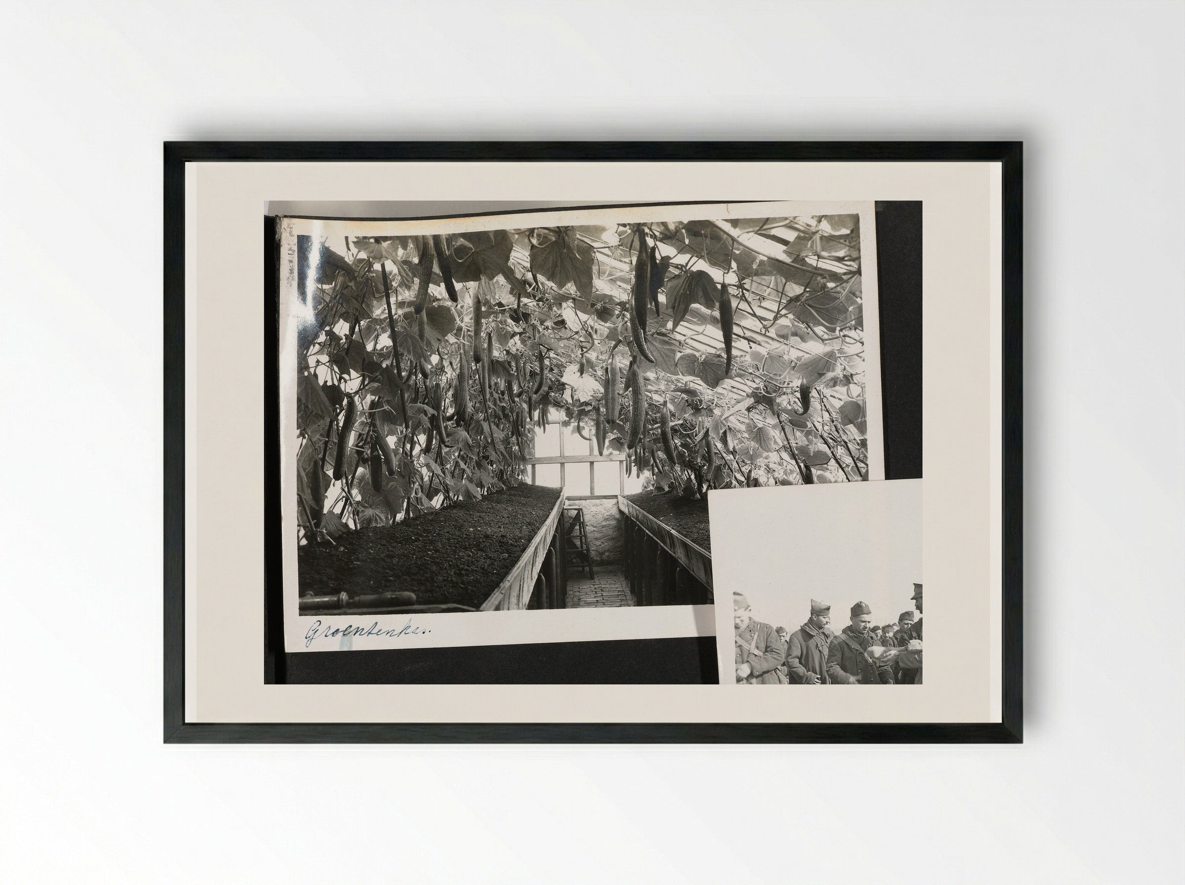 Groentenkas (Greenhouse Interior) - Dick W.B. van Maarseveen - Framed Print Black