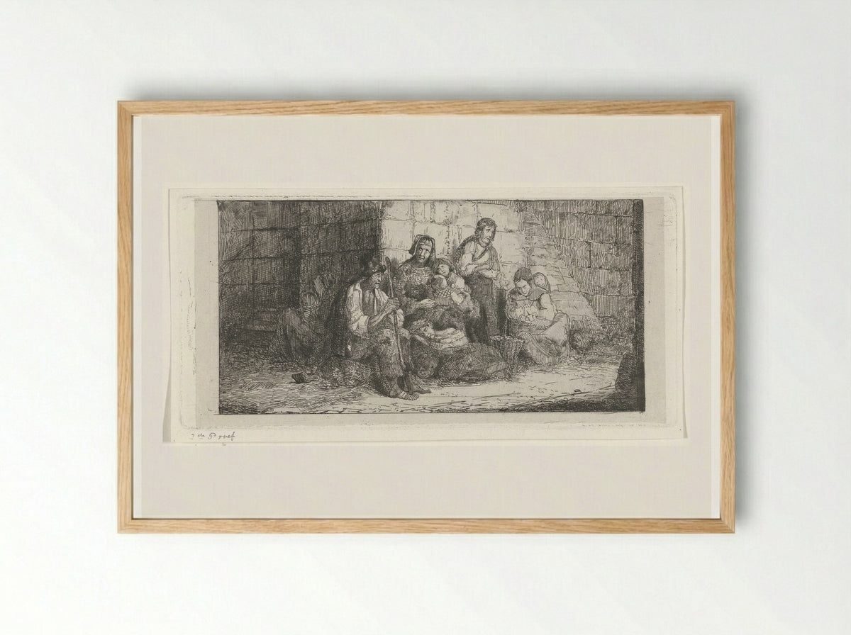 Groep Roma - Jacobus Ludovicus Cornet - Framed Print Wood