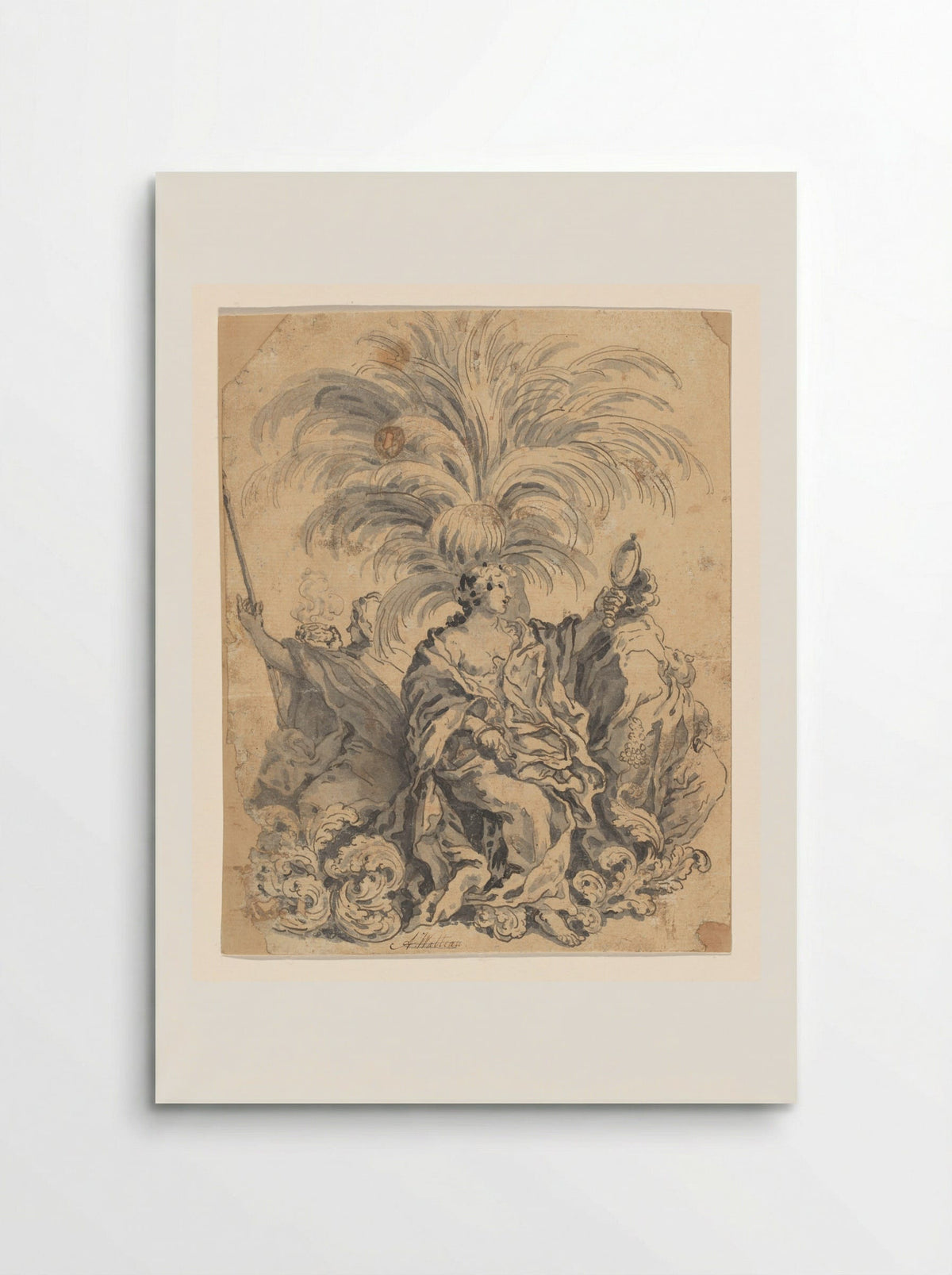 Groep van suikerwerk met Geloof, Voorzichtigheid en Trouw - Giovanni Battista Lenardi - Poster
