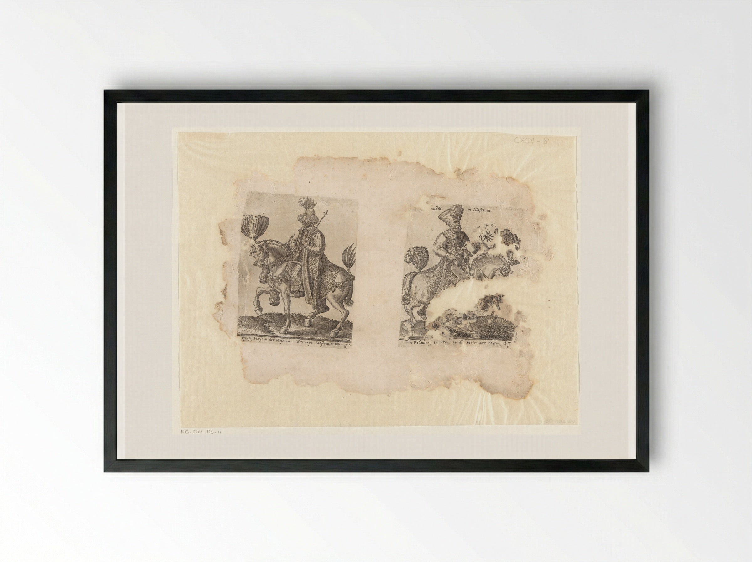 Grootvorst van Moskou en Moskovitische officier - Abraham de Bruyn - Framed Print Black