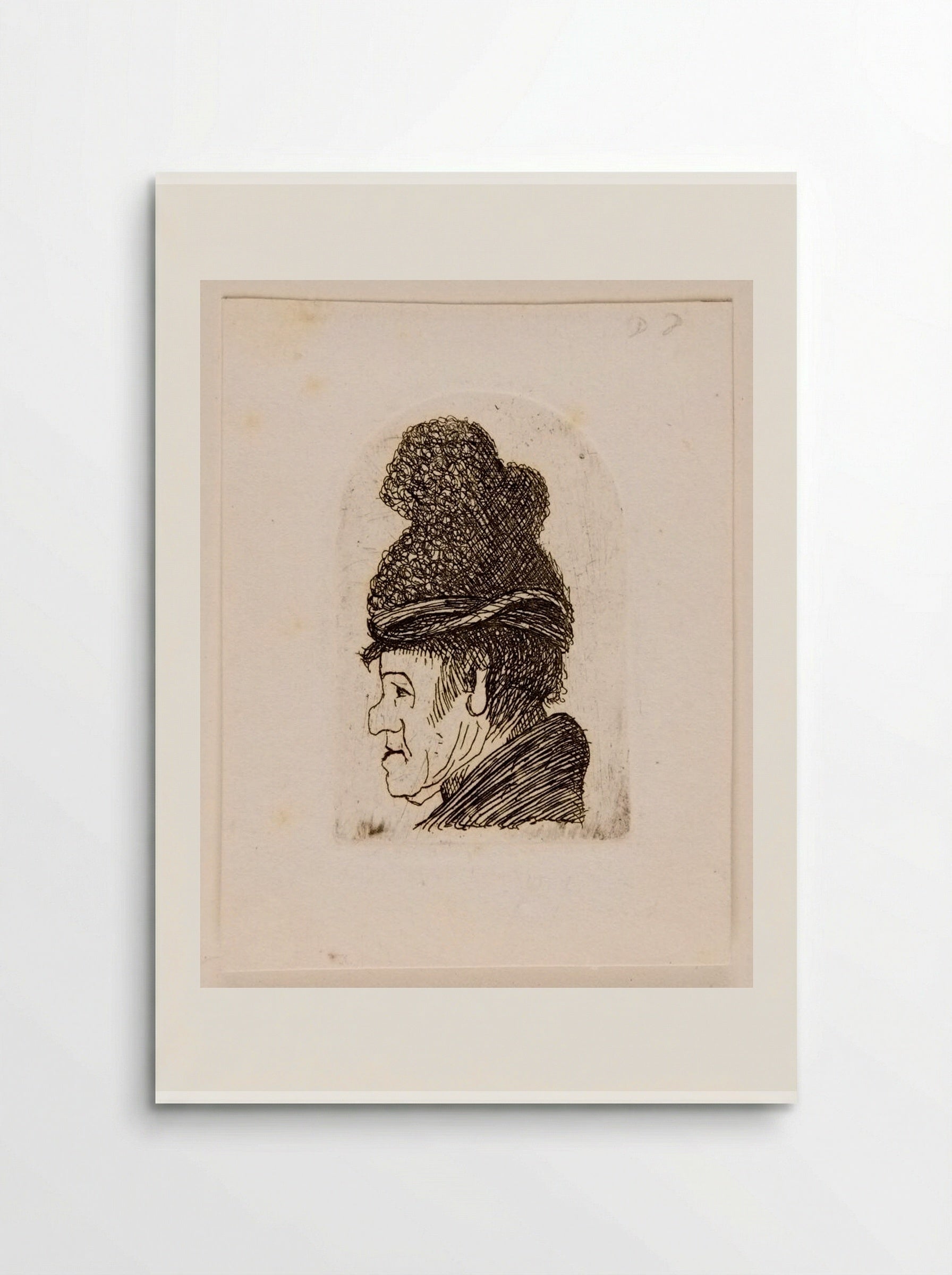Grotesque Head in High Fur Cap - David Deuchar - Poster