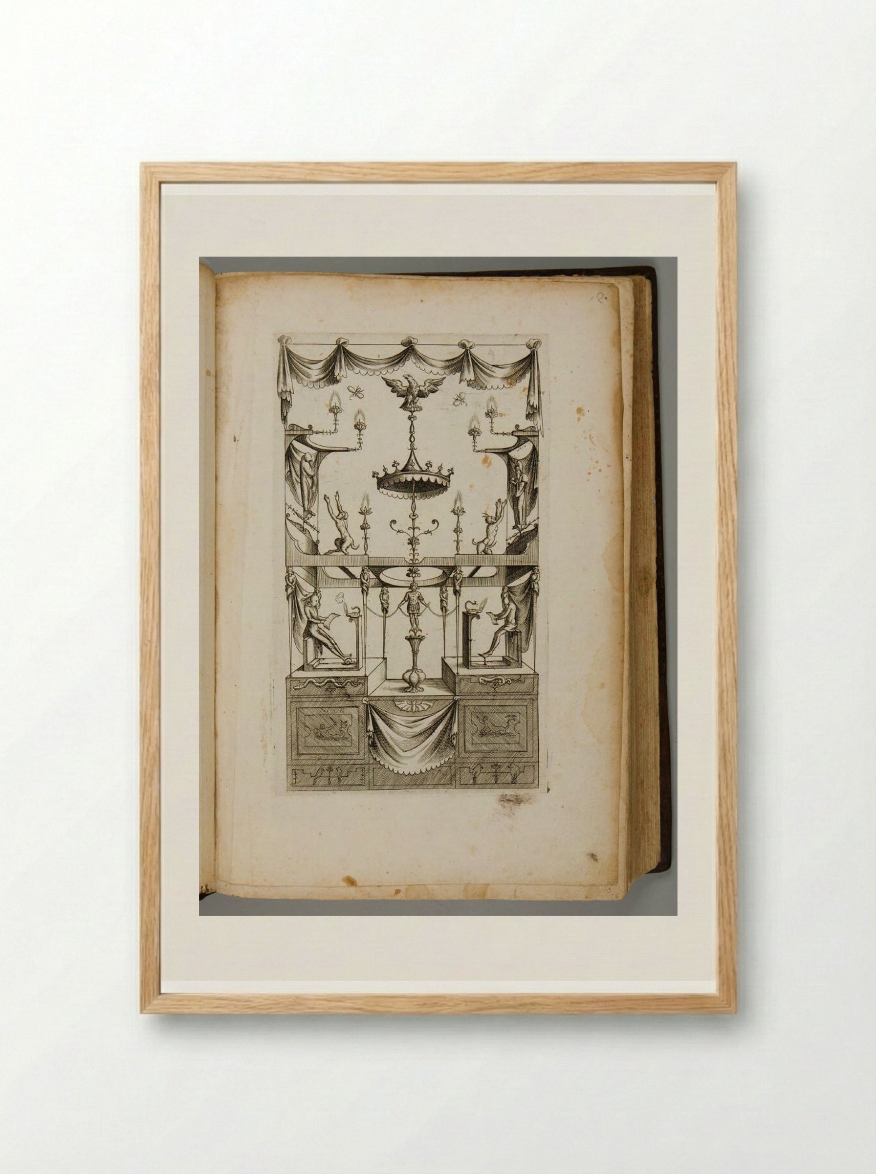 Grotesque Ornament Design - Hans Vredeman de Vries - Framed Print Wood