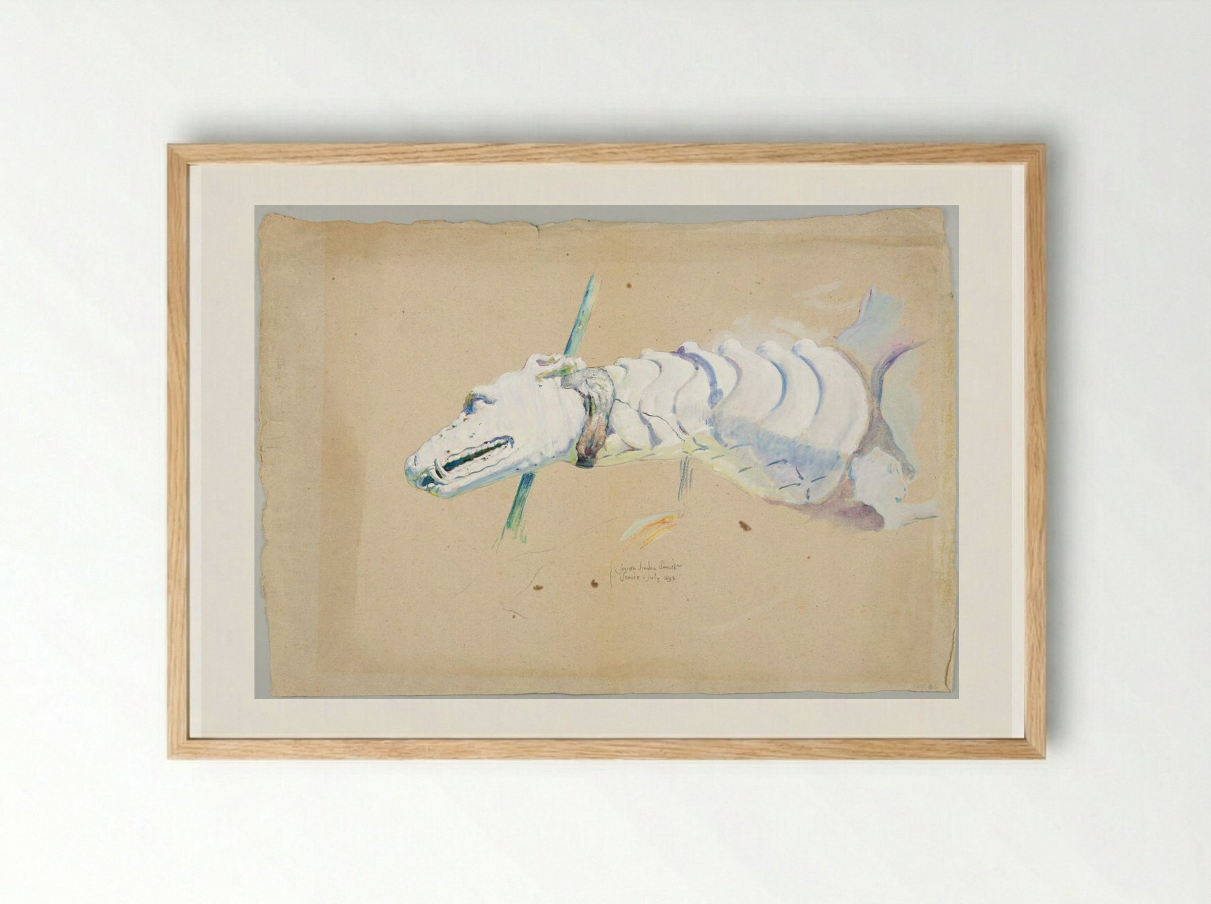 Grotesque (Study of Architectural Ornament) - Joseph Lindon Smith - Framed Print Wood