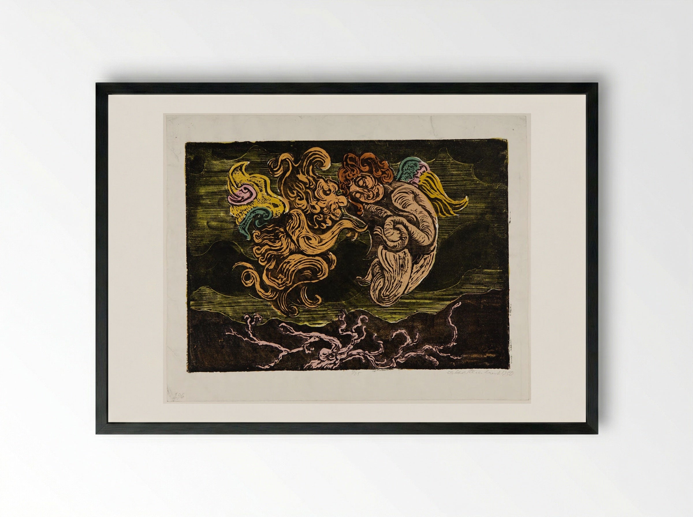 Grotesque - Jakob Steinhardt - Framed Print Black